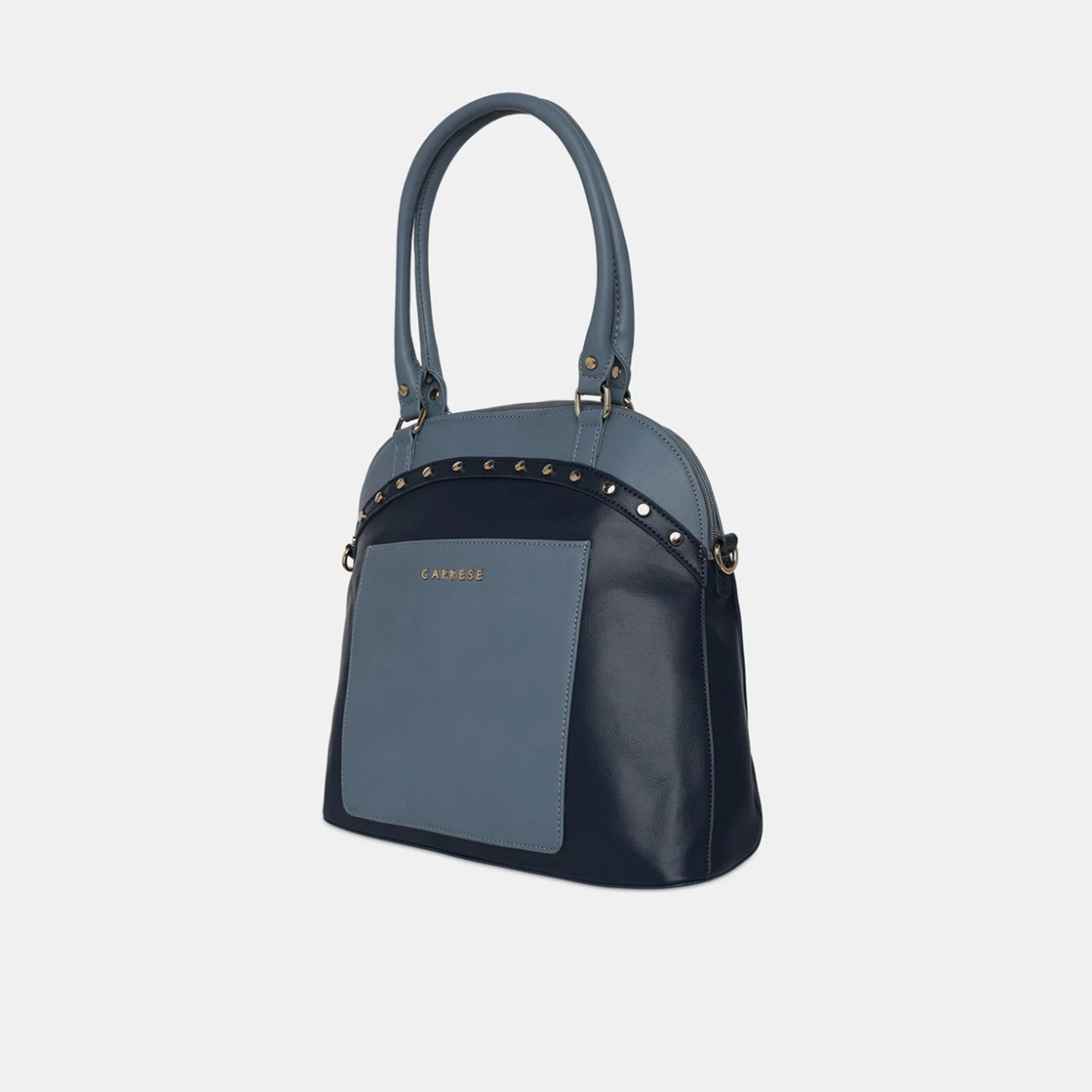 Caprese Shelby Color Block Double Handle Satchel Bag with Zipper and Detachable Strap | 28 x 22 x 11 CM-women-bagsandwallets-handbags-image-4