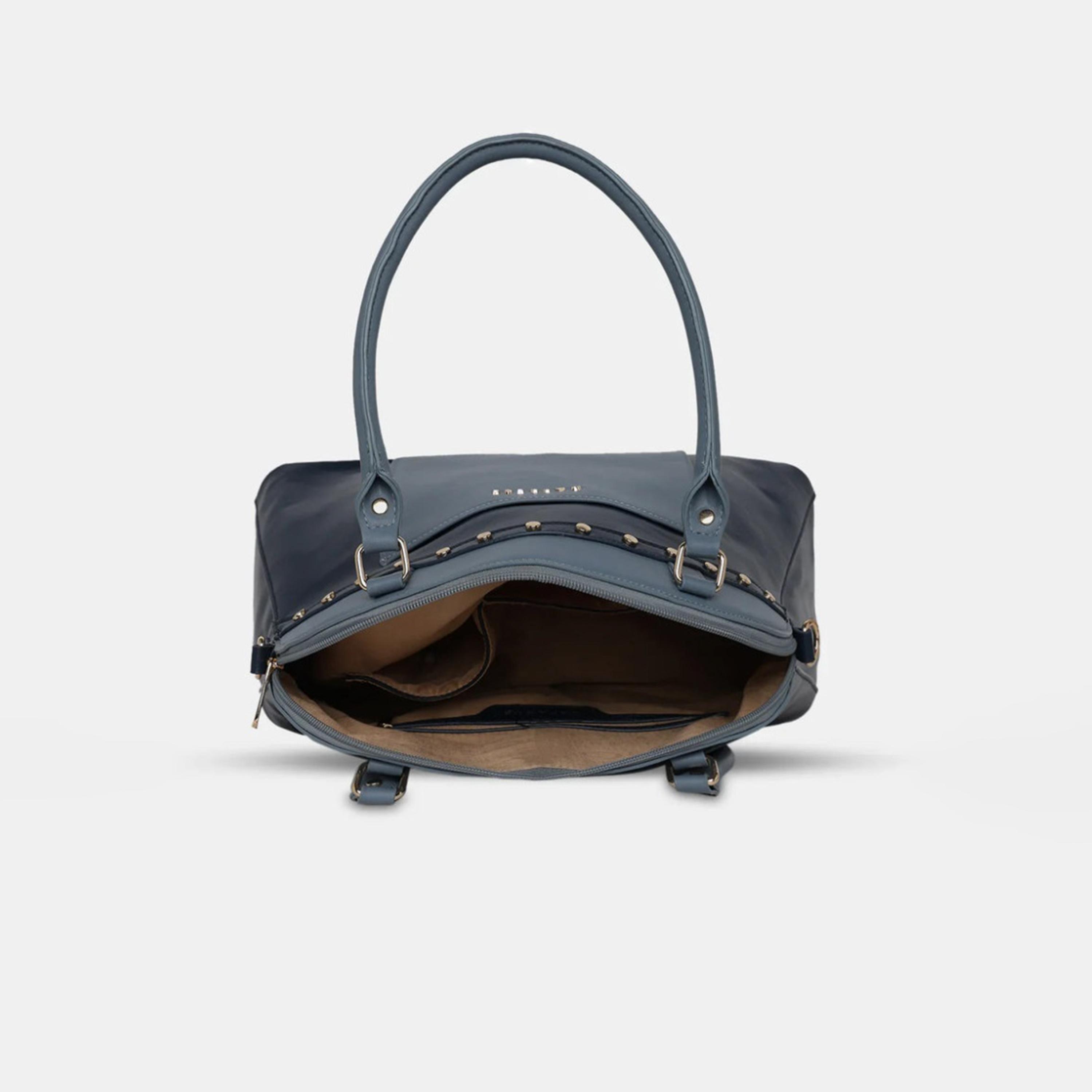Caprese Shelby Color Block Double Handle Satchel Bag with Zipper and Detachable Strap | 28 x 22 x 11 CM-women-bagsandwallets-handbags-image-6