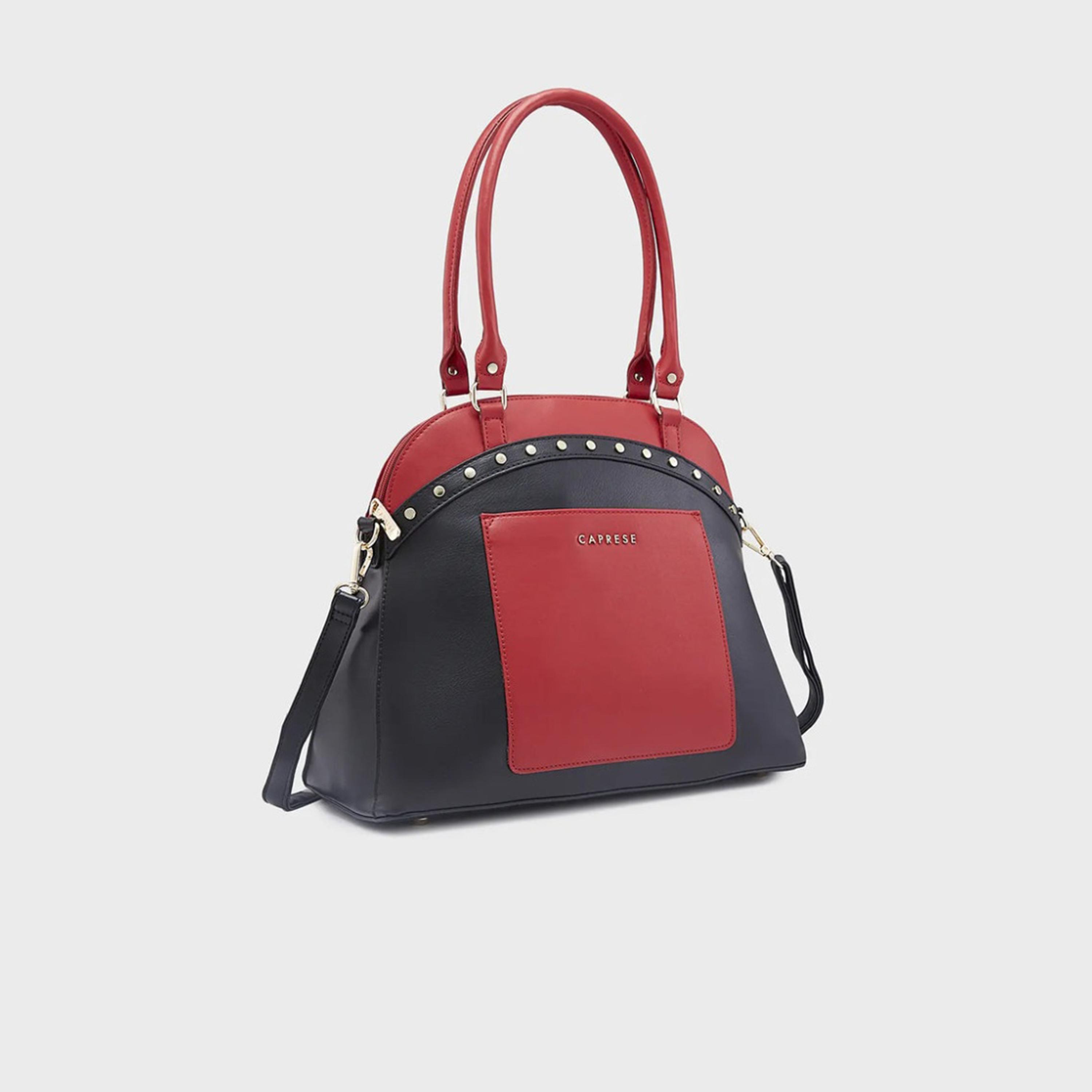 Caprese Shelby Color Block Double Handle Satchel Bag with Zipper and Detachable Strap | 28 x 22 x 11 CM-women-bagsandwallets-handbags-image-4