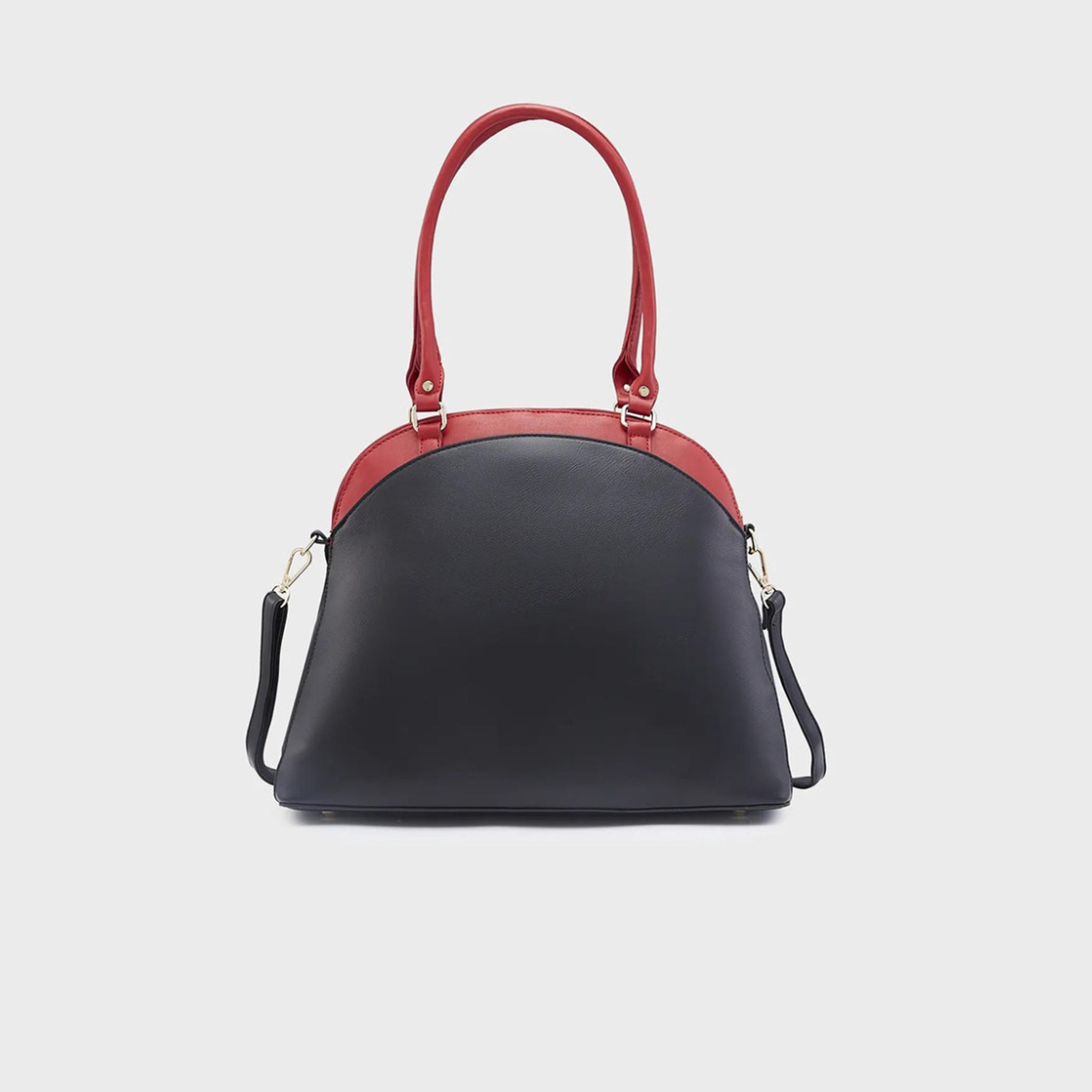 Caprese Shelby Color Block Double Handle Satchel Bag with Zipper and Detachable Strap | 28 x 22 x 11 CM-women-bagsandwallets-handbags-image-5