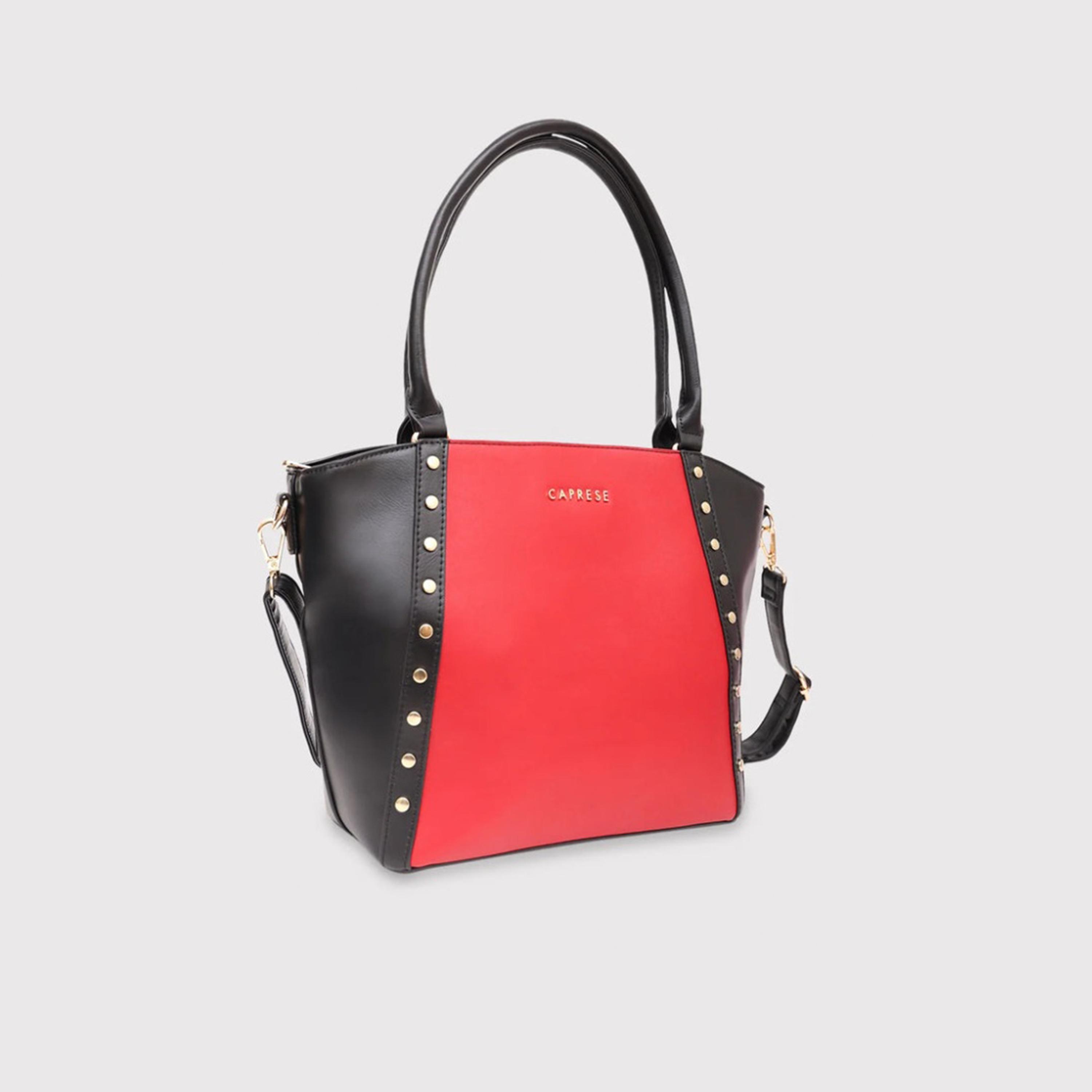 Caprese Shelby Color Block Double Handle Satchel Bag with Zipper and Detachable Strap | 28 x 22 x 11 CM-women-bagsandwallets-handbags-image-5