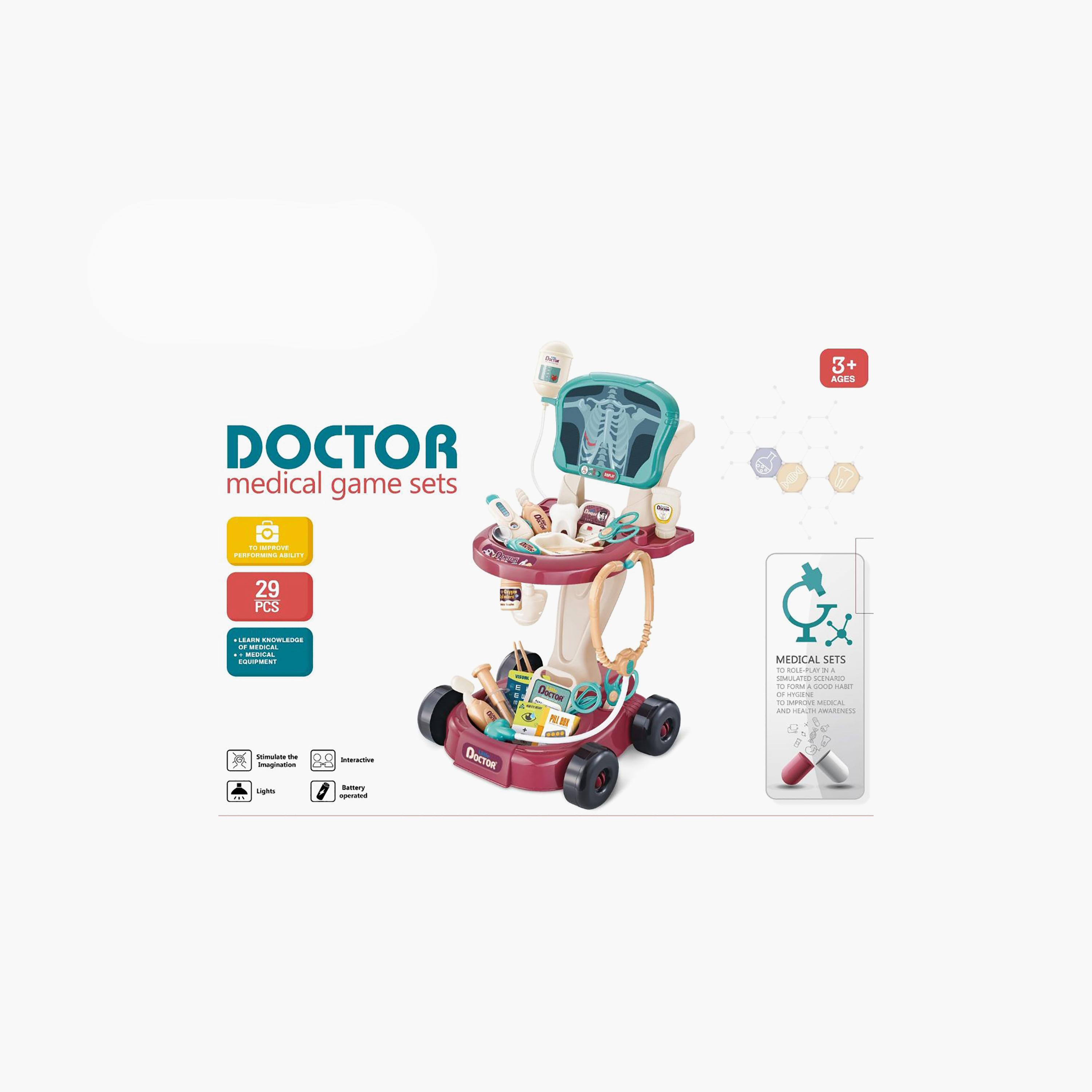 مجموعة لعب عربة الأدوات الطبية مع شاشة الأشعة السينية ميني باندا - 3 سنوات فما فوق-toys-roleplay-doctorsets-image-2