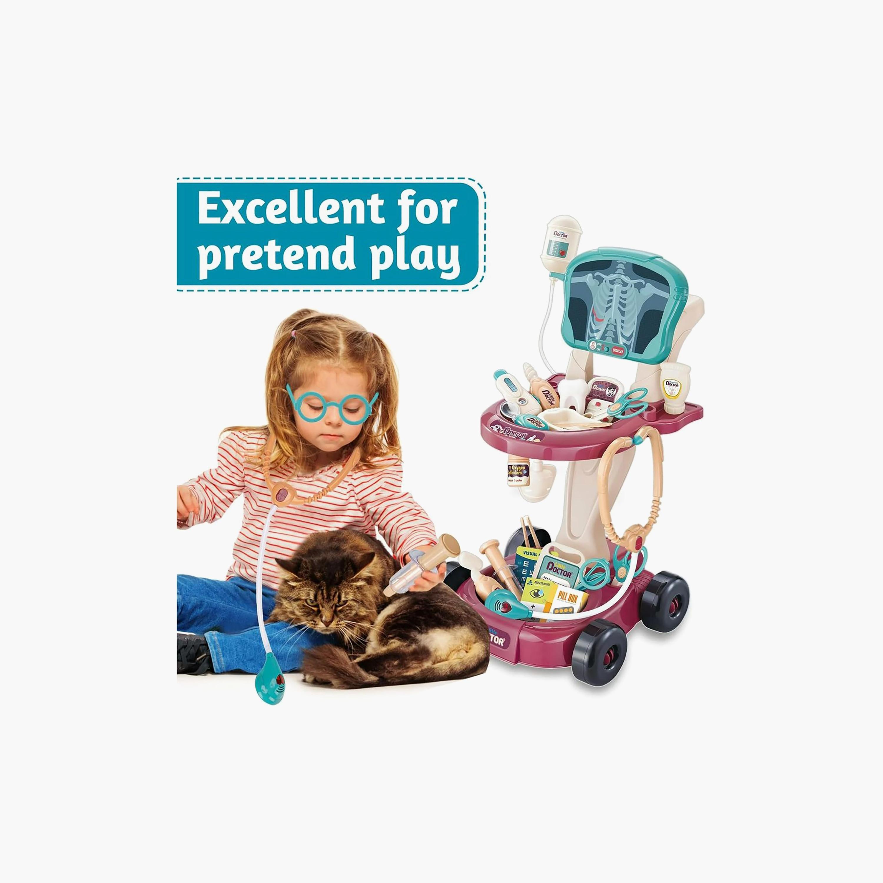 مجموعة لعب عربة الأدوات الطبية مع شاشة الأشعة السينية ميني باندا - 3 سنوات فما فوق-toys-roleplay-doctorsets-image-4