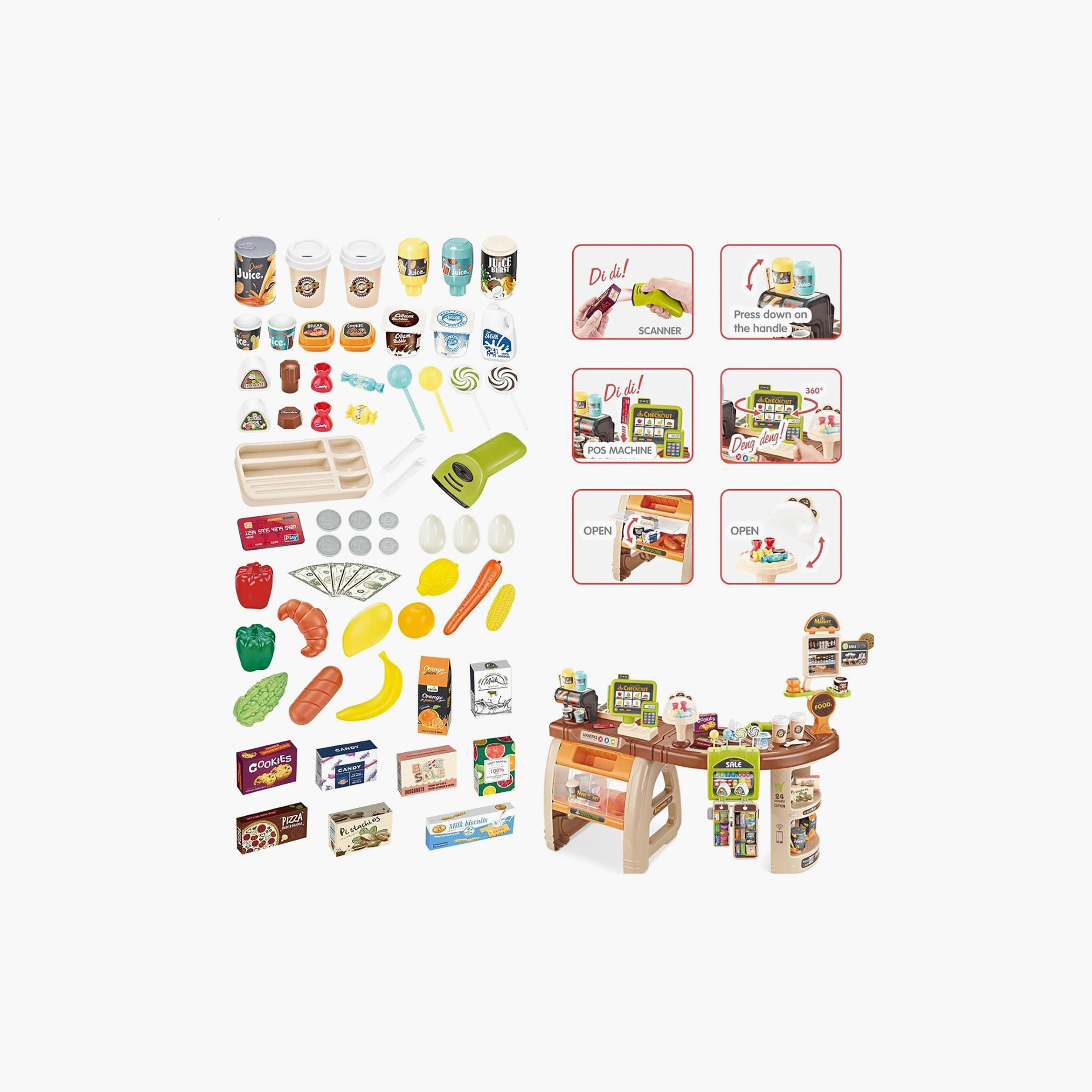 مجموعة لعب السوبر ماركت الفاخر ميني باندا - 3 سنوات فما فوق-toys-roleplay-supermarketandshoppingsets-image-3
