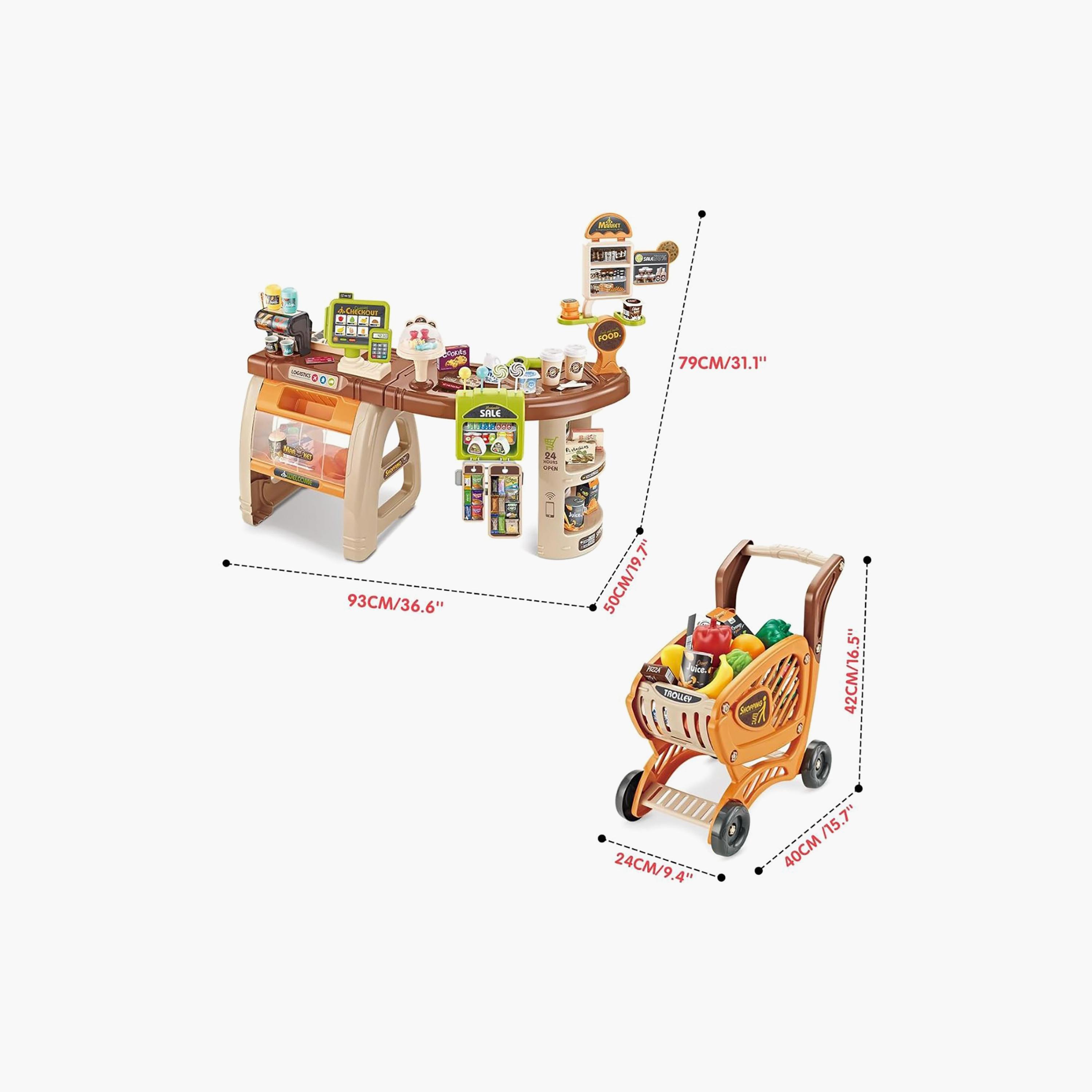 مجموعة لعب السوبر ماركت الفاخر ميني باندا - 3 سنوات فما فوق-toys-roleplay-supermarketandshoppingsets-image-5