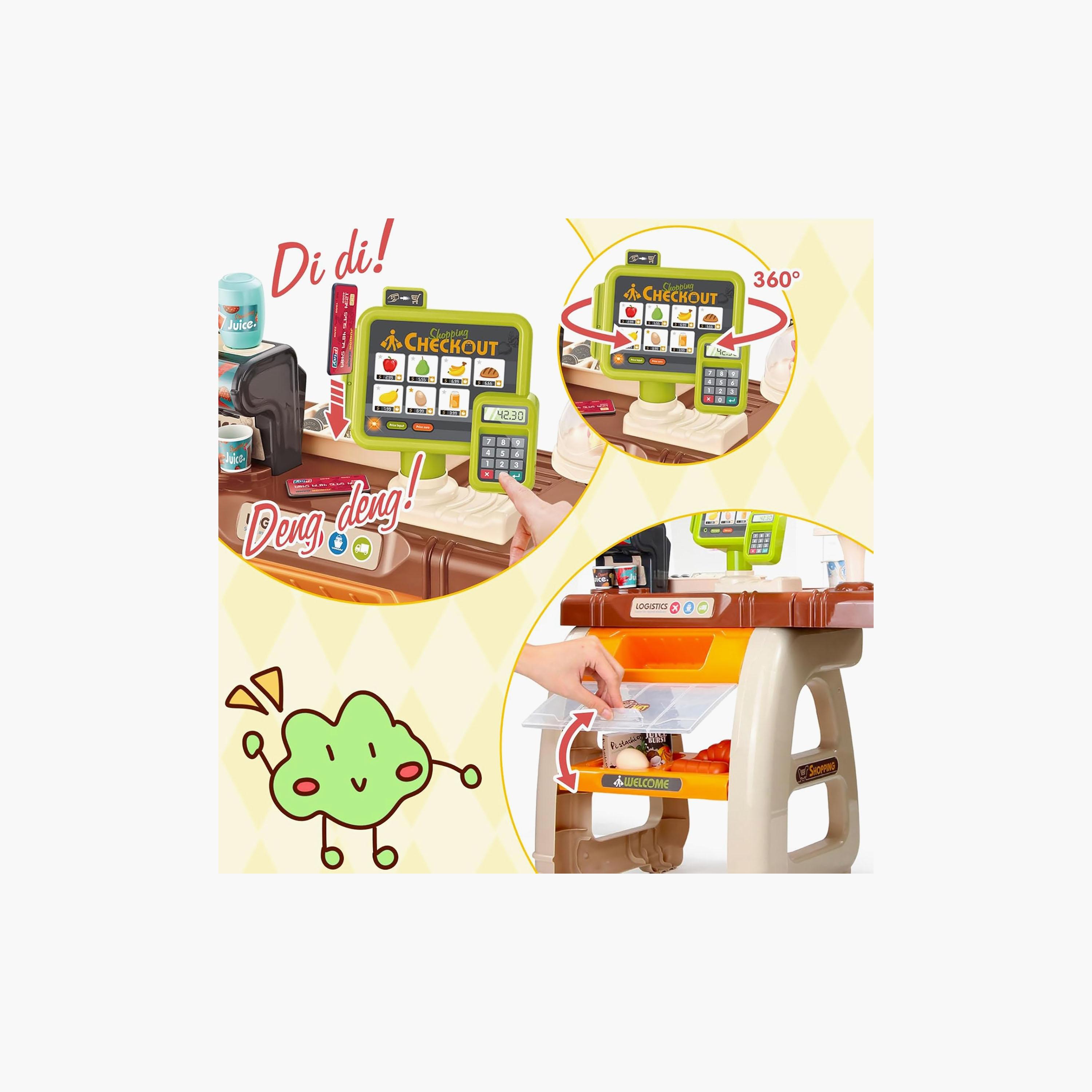 مجموعة لعب السوبر ماركت الفاخر ميني باندا - 3 سنوات فما فوق-toys-roleplay-supermarketandshoppingsets-image-7