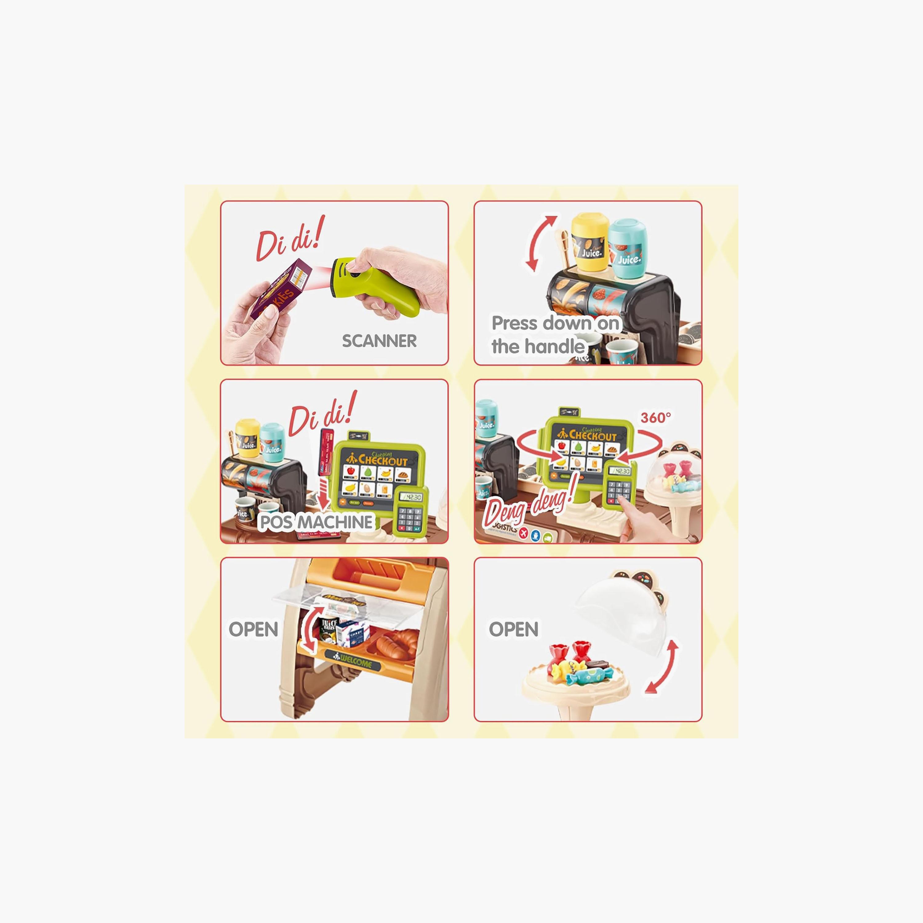 مجموعة لعب السوبر ماركت الفاخر ميني باندا - 3 سنوات فما فوق-toys-roleplay-supermarketandshoppingsets-image-8