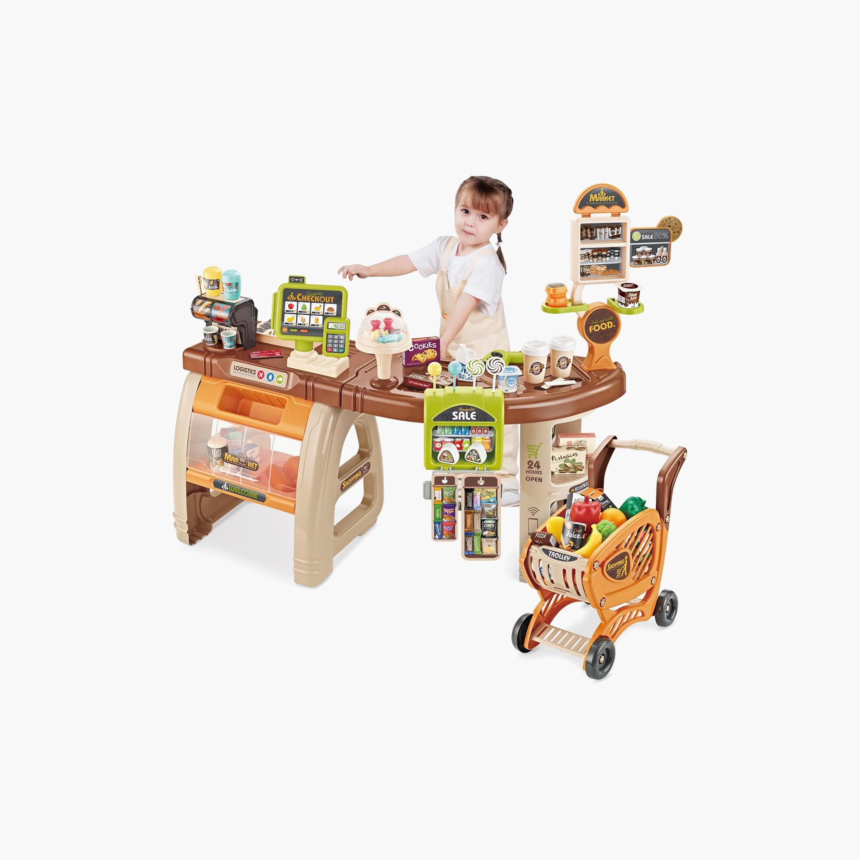مجموعة لعب السوبر ماركت الفاخر ميني باندا - 3 سنوات فما فوق-toys-roleplay-supermarketandshoppingsets-image-9