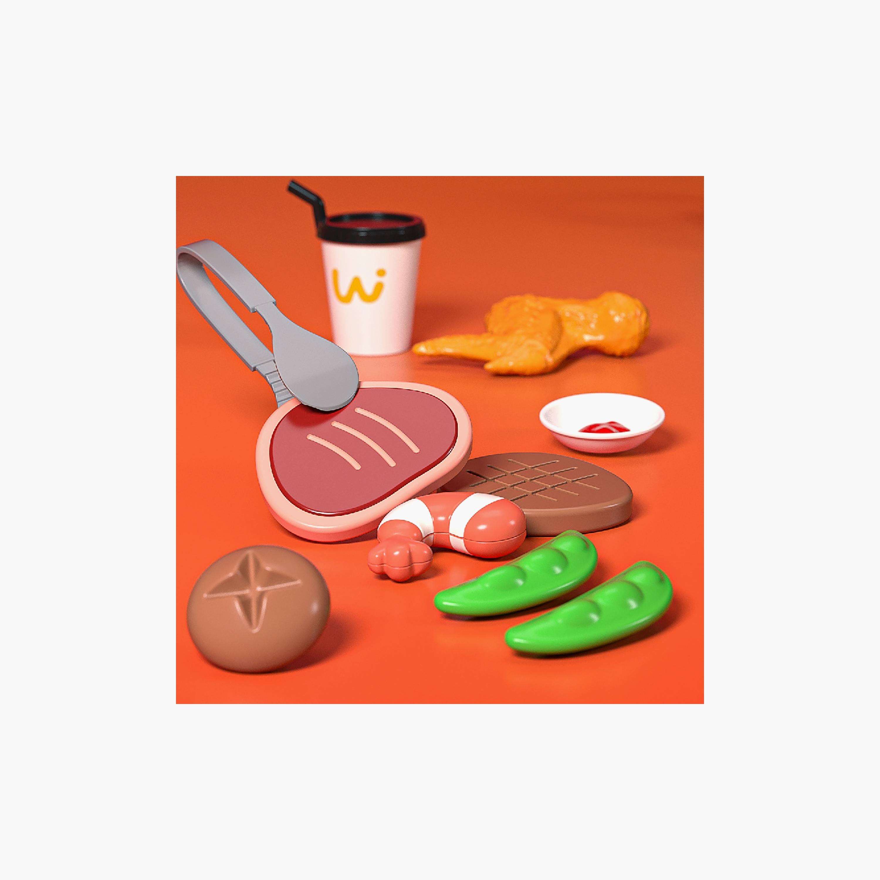 Mini Panda Mini BBQ Pretend Play Set - 3 Years+-toys-roleplay-playfoods-image-5