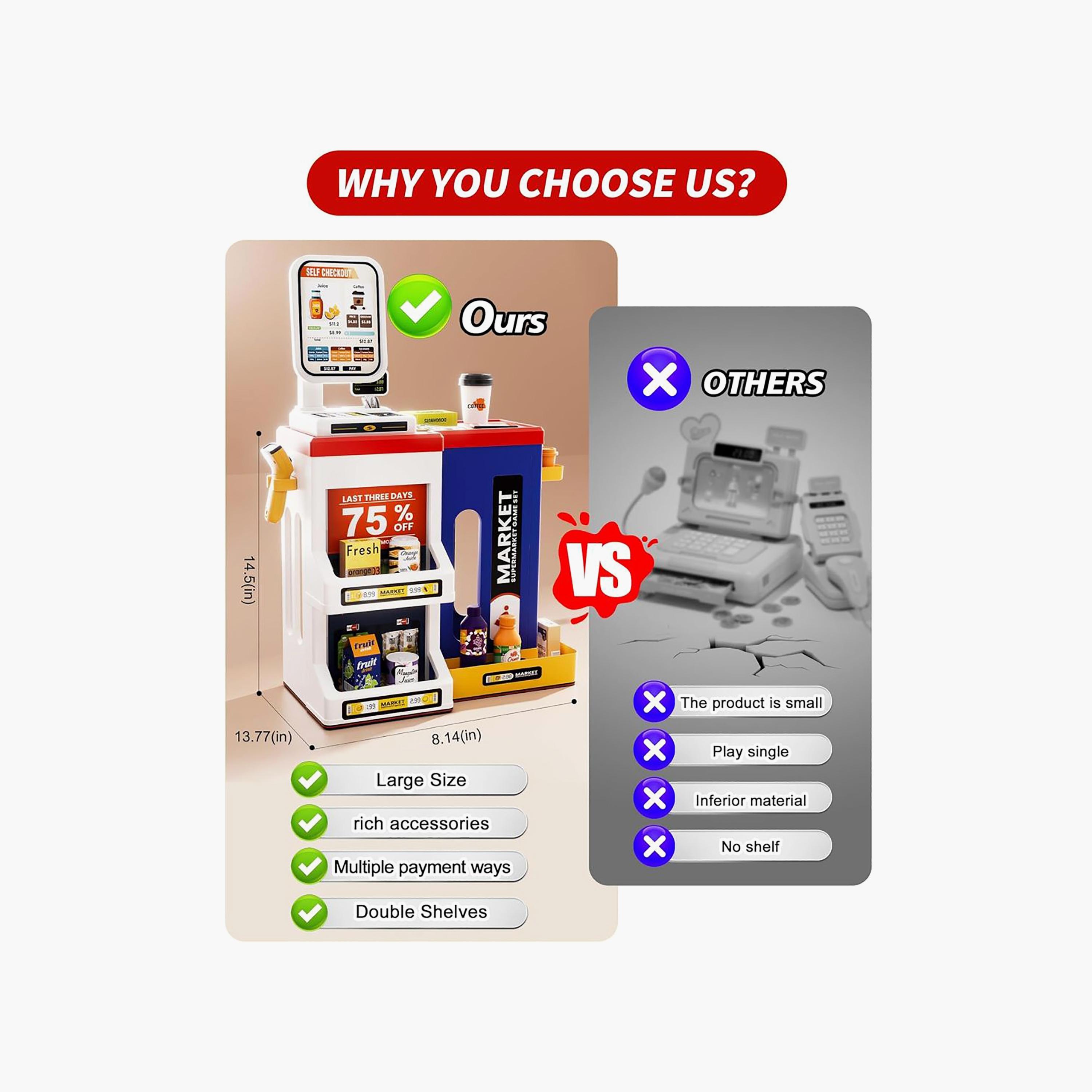 مجموعة لعب سوبر ماركت سبلايندور ميني باندا - 3 سنوات فما فوق-toys-roleplay-supermarketandshoppingsets-image-5
