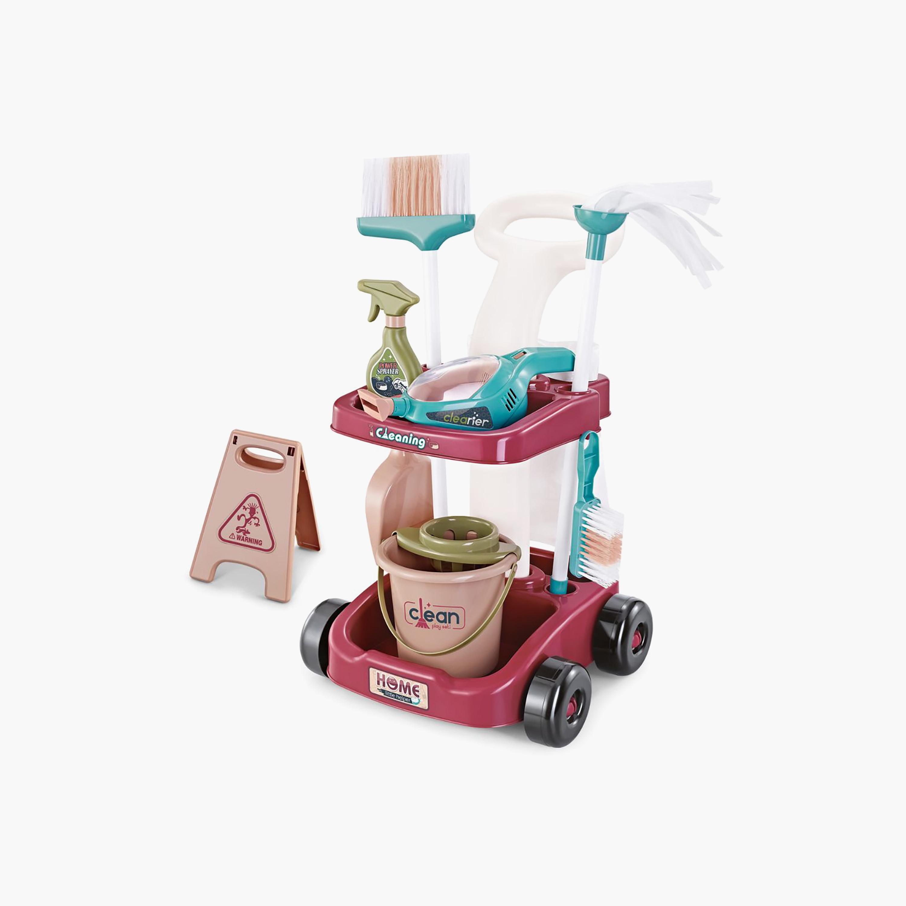 Mini Panda Cleaning Cart Pretend Play Kit - 3 Years+-household-giftingaccessories-giftings-image-1