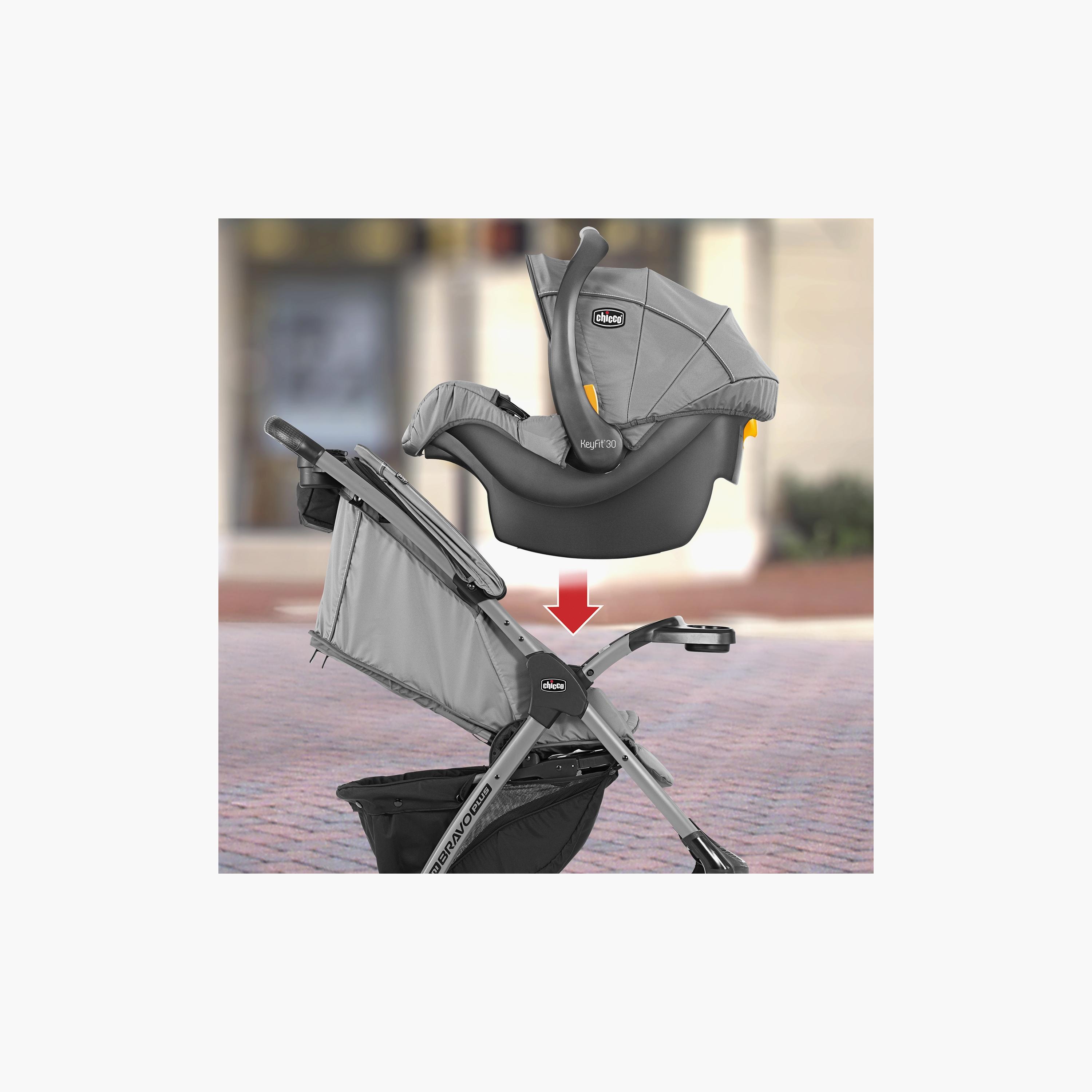 Chicco Mini Bravo Plus Travel System - 0 Months-3 Years - Slate-baby-gear-strollersandprams-travelsystems-image-7