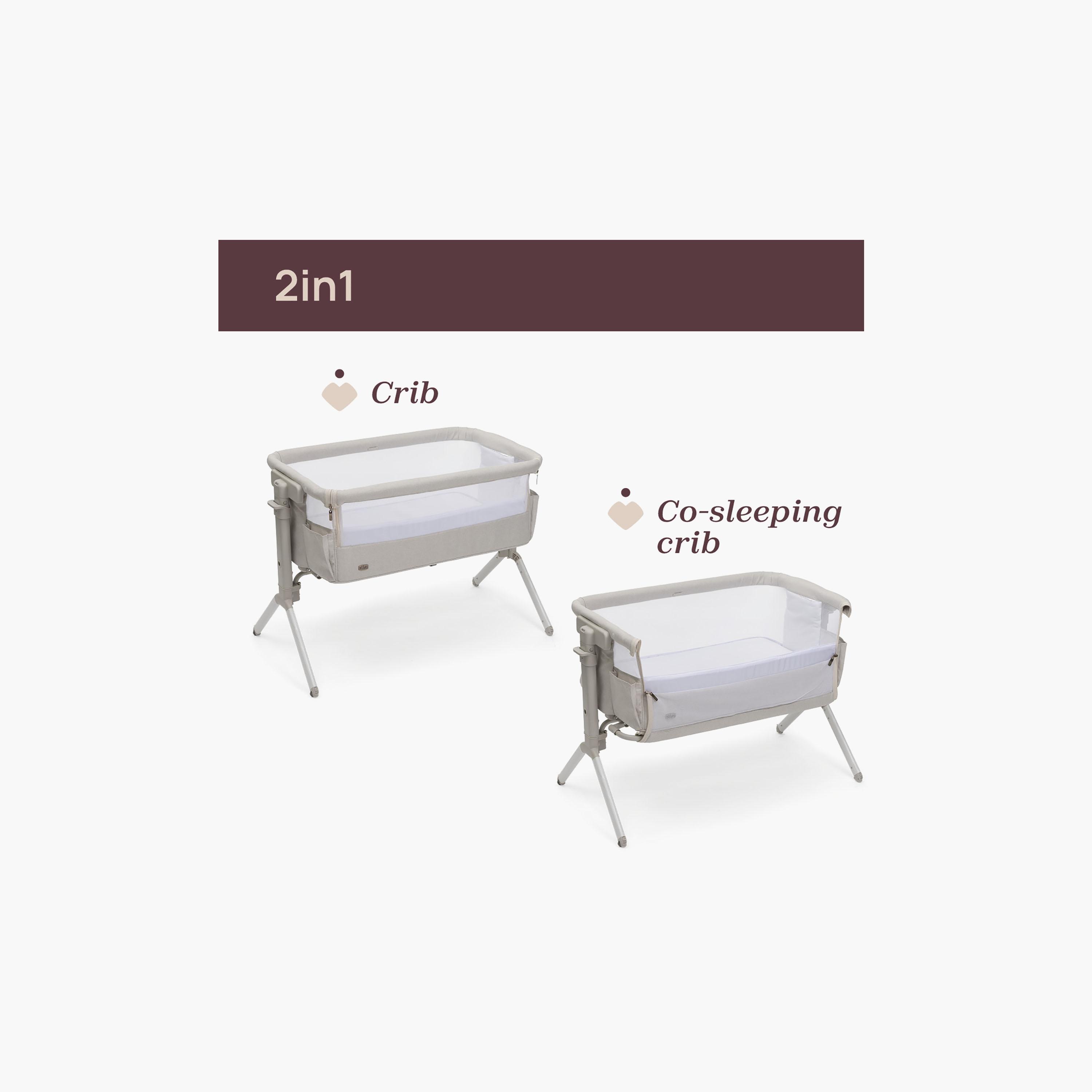 Chicco Next2me Armonia Bedside Crib - 0-6 Months - Motherpearl-baby-nursery-furniture-cribsandbeds-bassinets-image-6