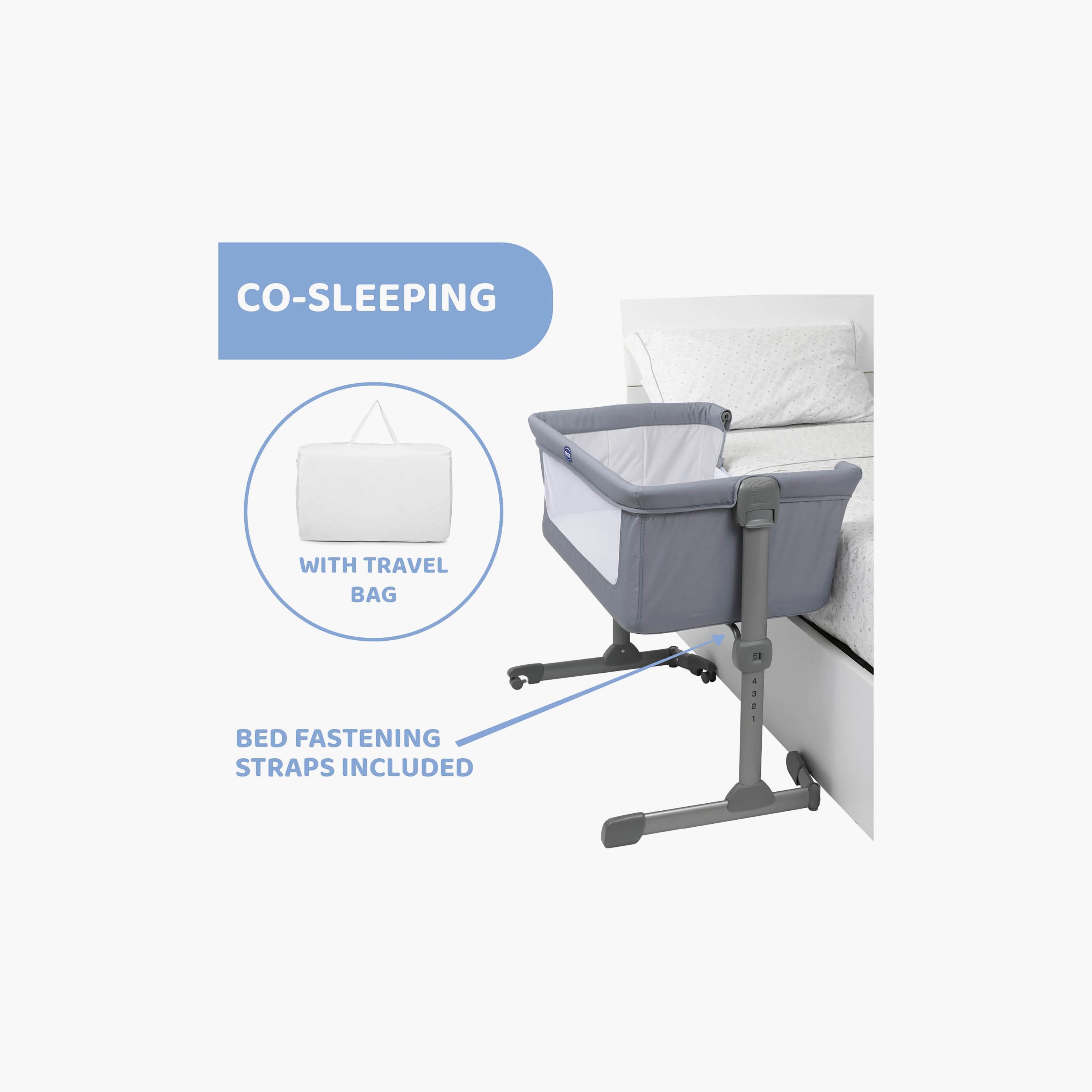 Chicco Next2Me Essential Co-sleeping Crib - 0-6 Months - Stone-baby-nursery-furniture-cribsandbeds-bassinets-image-2