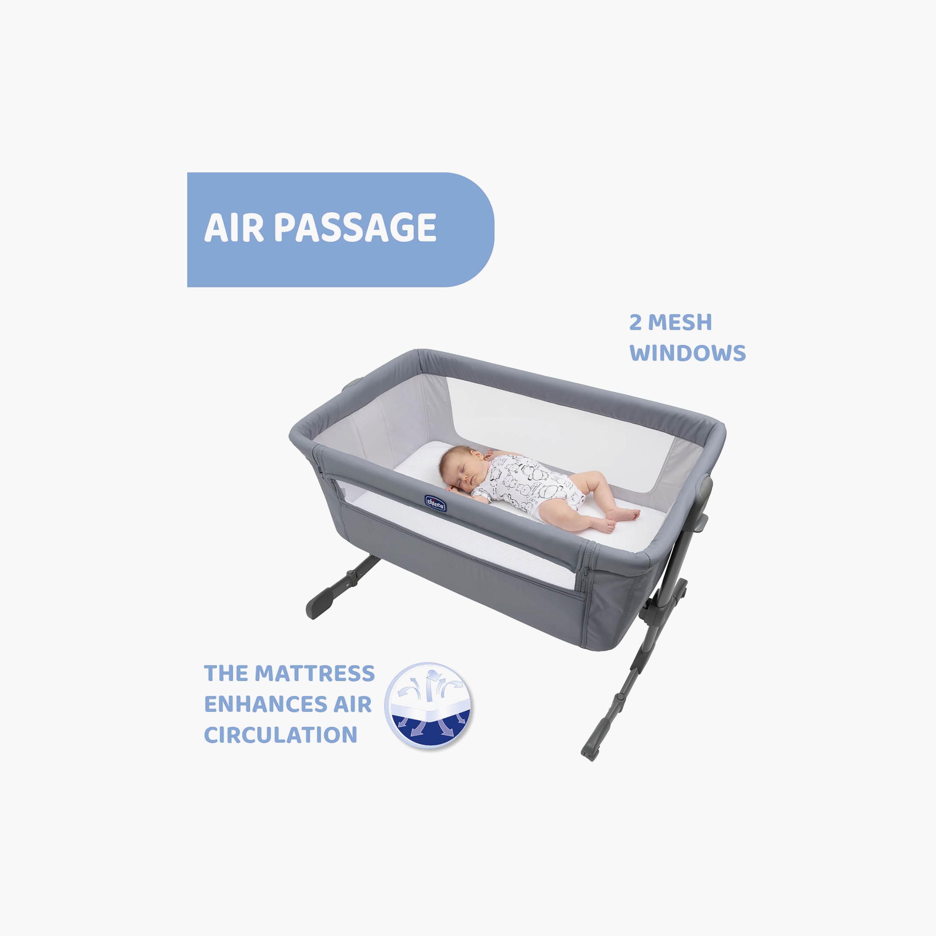 Chicco Next2Me Essential Co-sleeping Crib - 0-6 Months - Stone-baby-nursery-furniture-cribsandbeds-bassinets-image-5