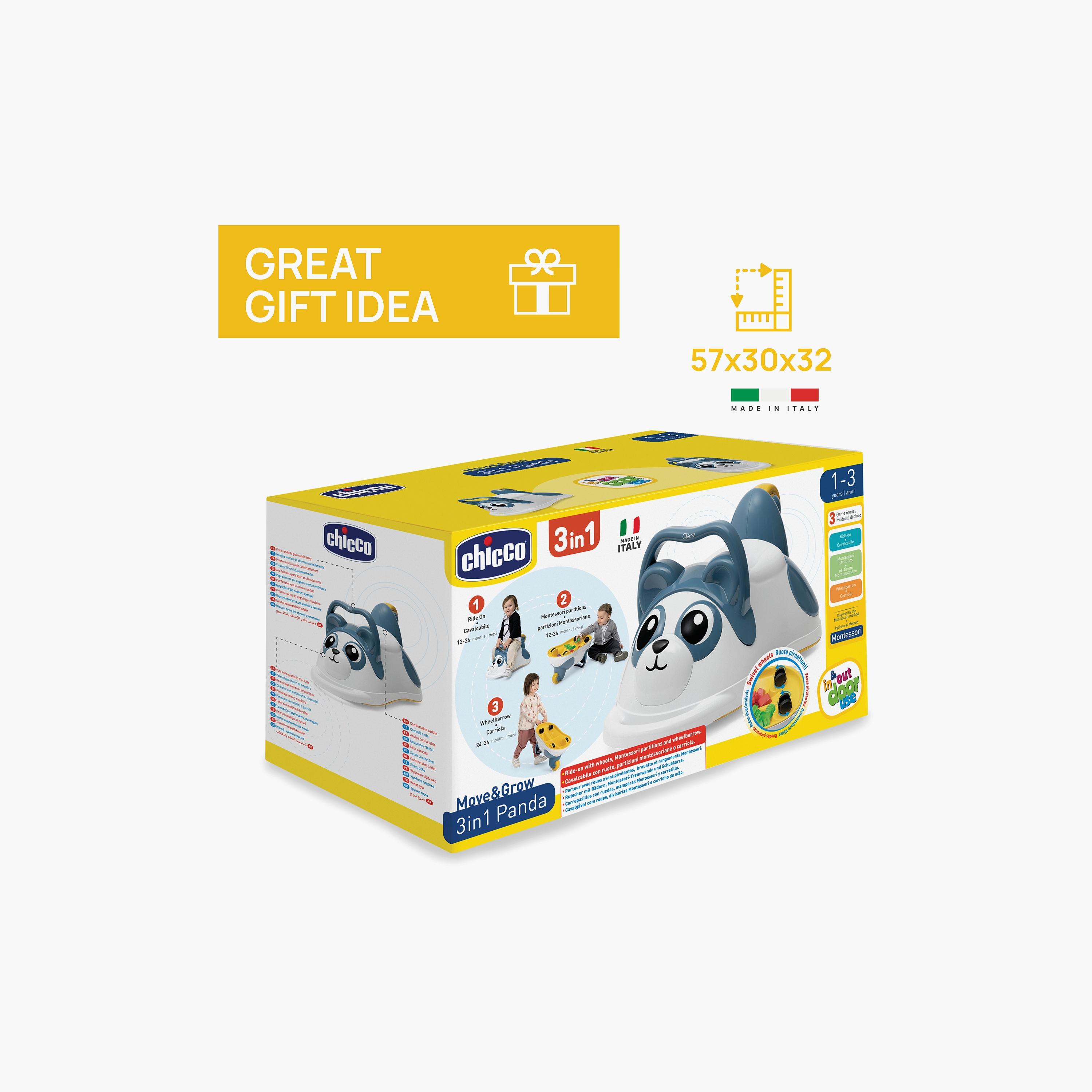 مركبة ركوب 3 في 1 من شيكو - باندا - من سنة إلى 3 سنوات-toys-outdoor-bikesandrideons-manualrideons-image-7