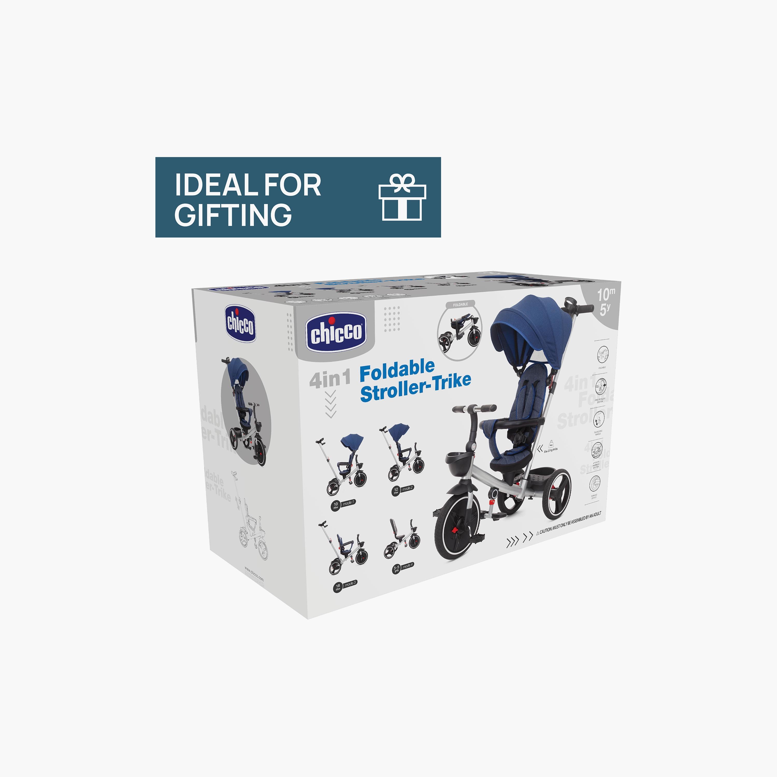 Chicco 4-in-1 Foldable Stroller Trike - 10m-5 Years-toys-outdoor-bikesandrideons-trikes-image-10