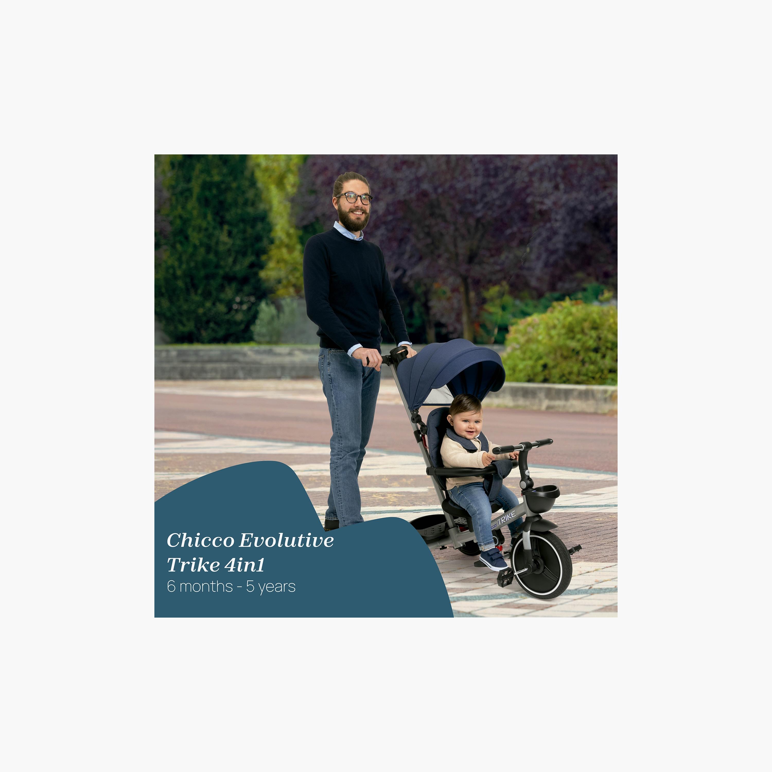 Chicco 4-in-1 Foldable Stroller Trike - 10m-5 Years-toys-outdoor-bikesandrideons-trikes-image-3