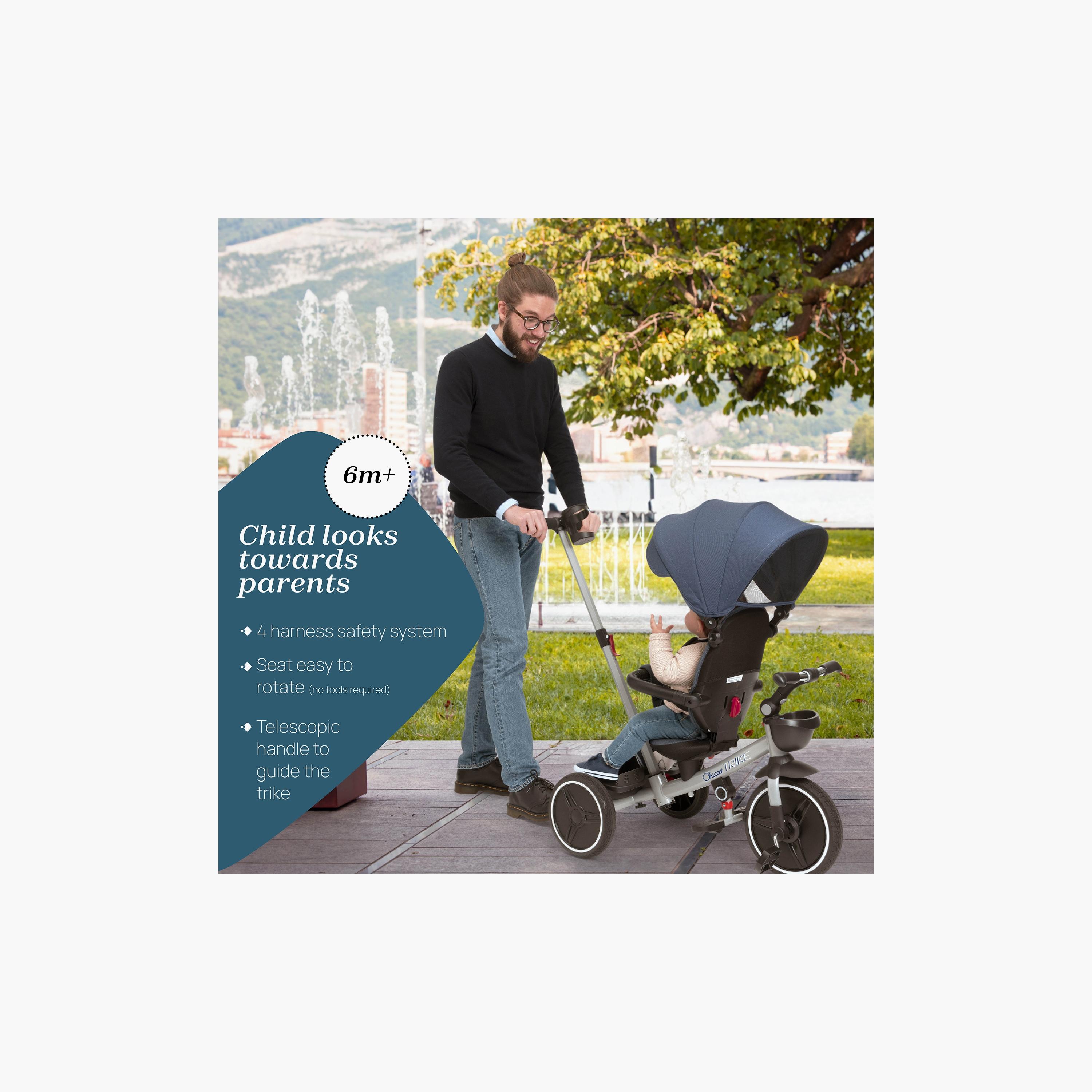 Chicco 4-in-1 Foldable Stroller Trike - 10m-5 Years-toys-outdoor-bikesandrideons-trikes-image-4