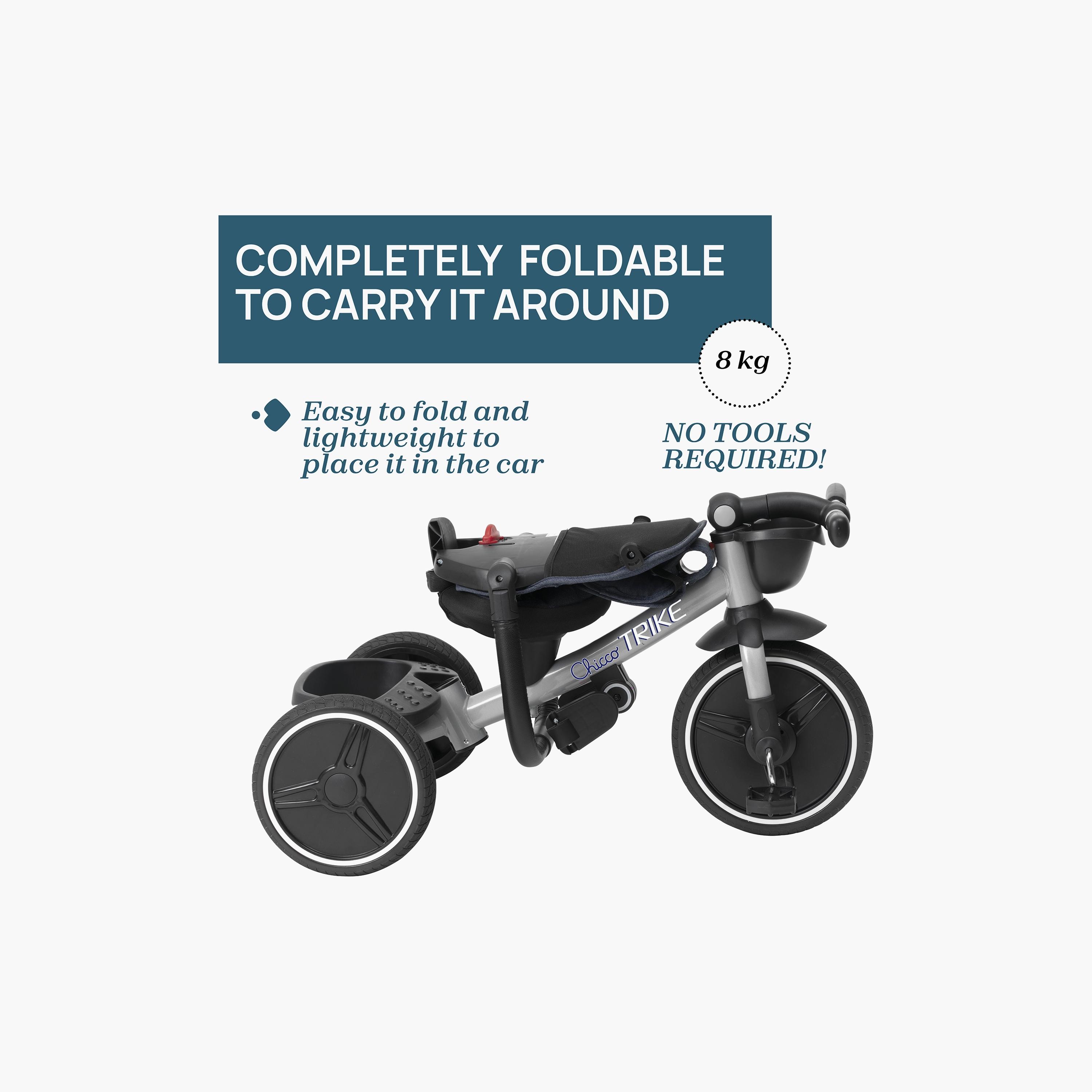 Chicco 4-in-1 Foldable Stroller Trike - 10m-5 Years-toys-outdoor-bikesandrideons-trikes-image-8