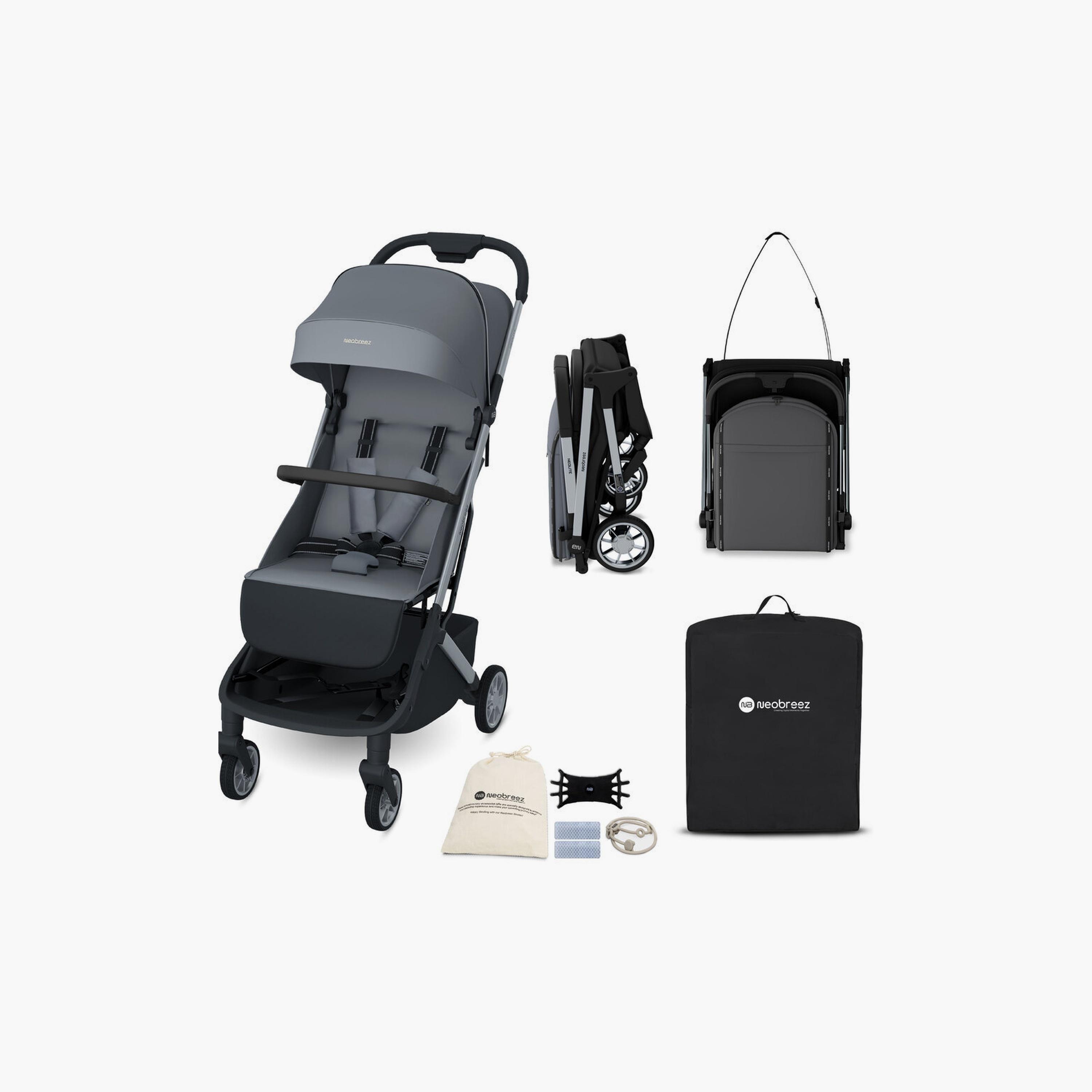 Neobreez Neolite Ultra-Lightweight Travel Stroller With Canopy, Up To 22Kg-baby-gear-strollersandprams-strollers-image-1