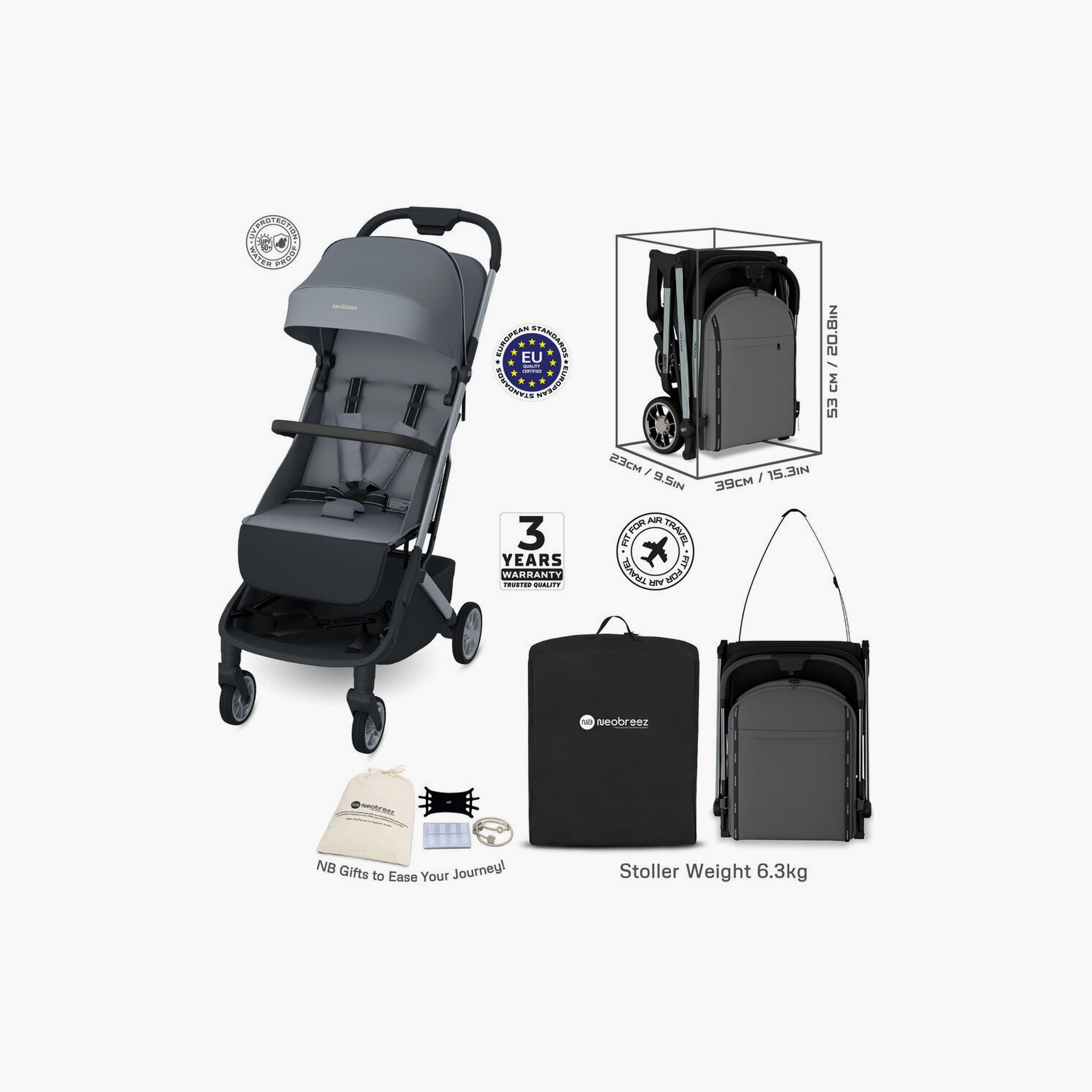 Neobreez Neolite Ultra-Lightweight Travel Stroller With Canopy, Up To 22Kg-baby-gear-strollersandprams-strollers-image-11