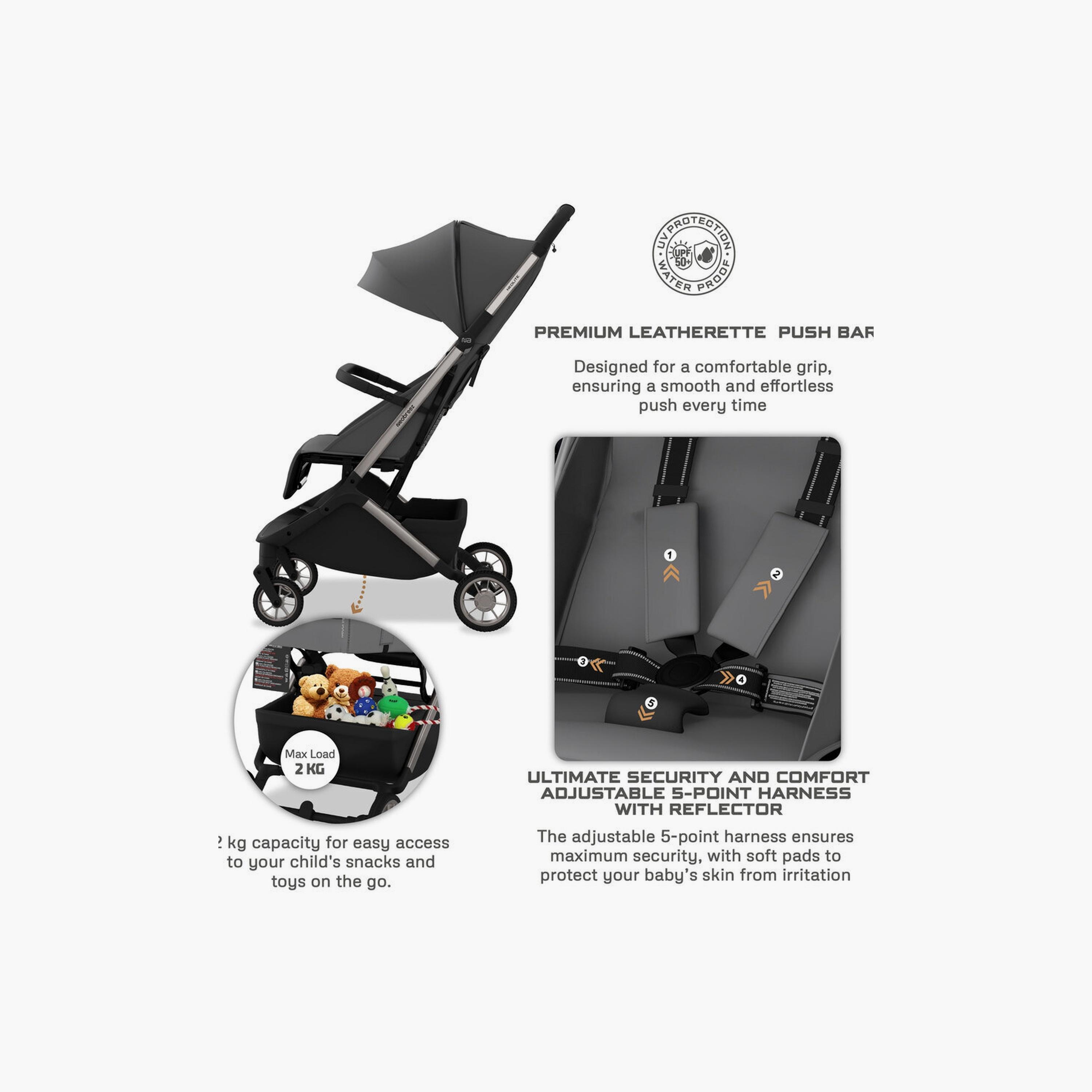 Neobreez Neolite Ultra-Lightweight Travel Stroller With Canopy, Up To 22Kg-baby-gear-strollersandprams-strollers-image-9