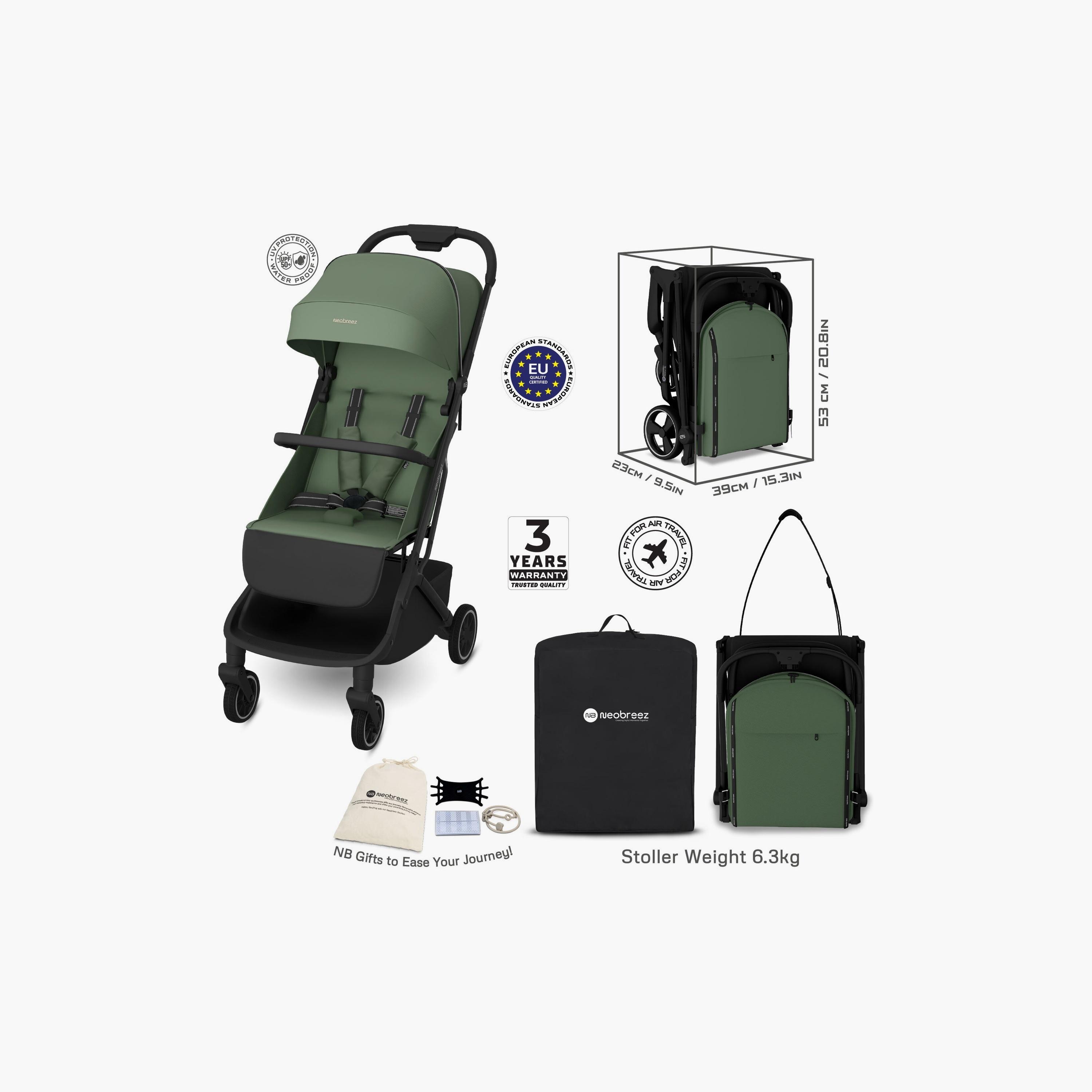 عربة نيولايت للسفر فائقة الخفة مع مظلة، حتى وزن ٢٢ كجم من نيوبريز-baby-gear-strollersandprams-strollers-image-11