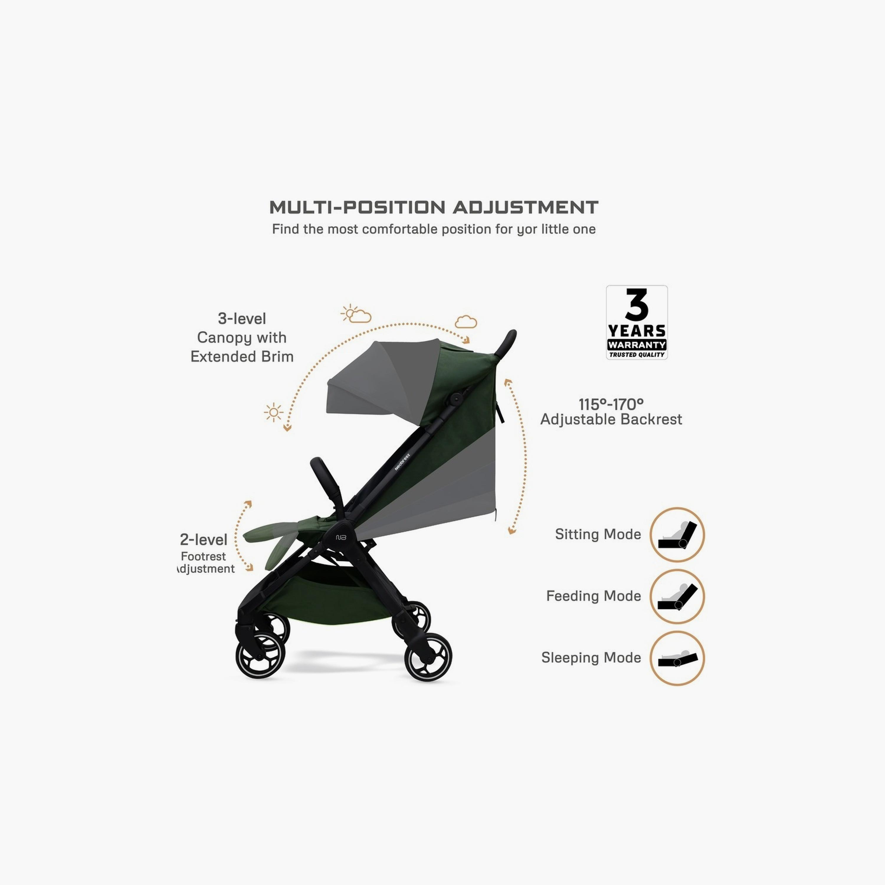 Neobreez Deca Ultra-Lightweight Travel Stroller With Canopy,Up To 22Kg-baby-gear-strollersandprams-strollers-image-2