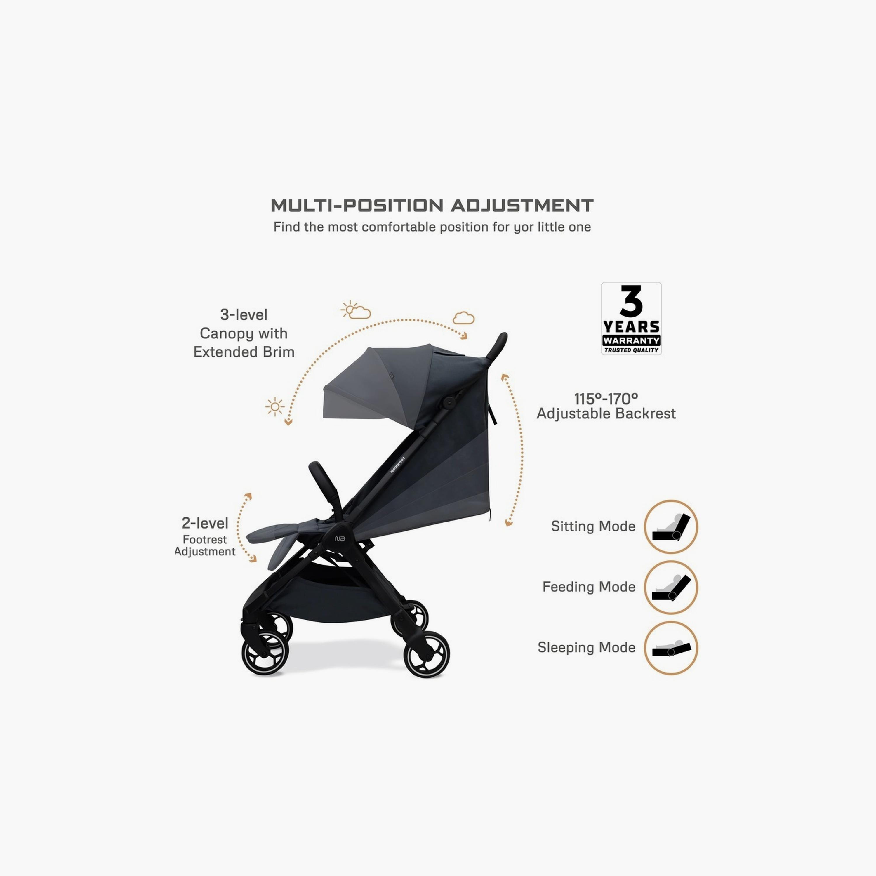 Neobreez Deca Ultra-Lightweight Travel Stroller With Canopy,Up To 22Kg-baby-gear-strollersandprams-strollers-image-2