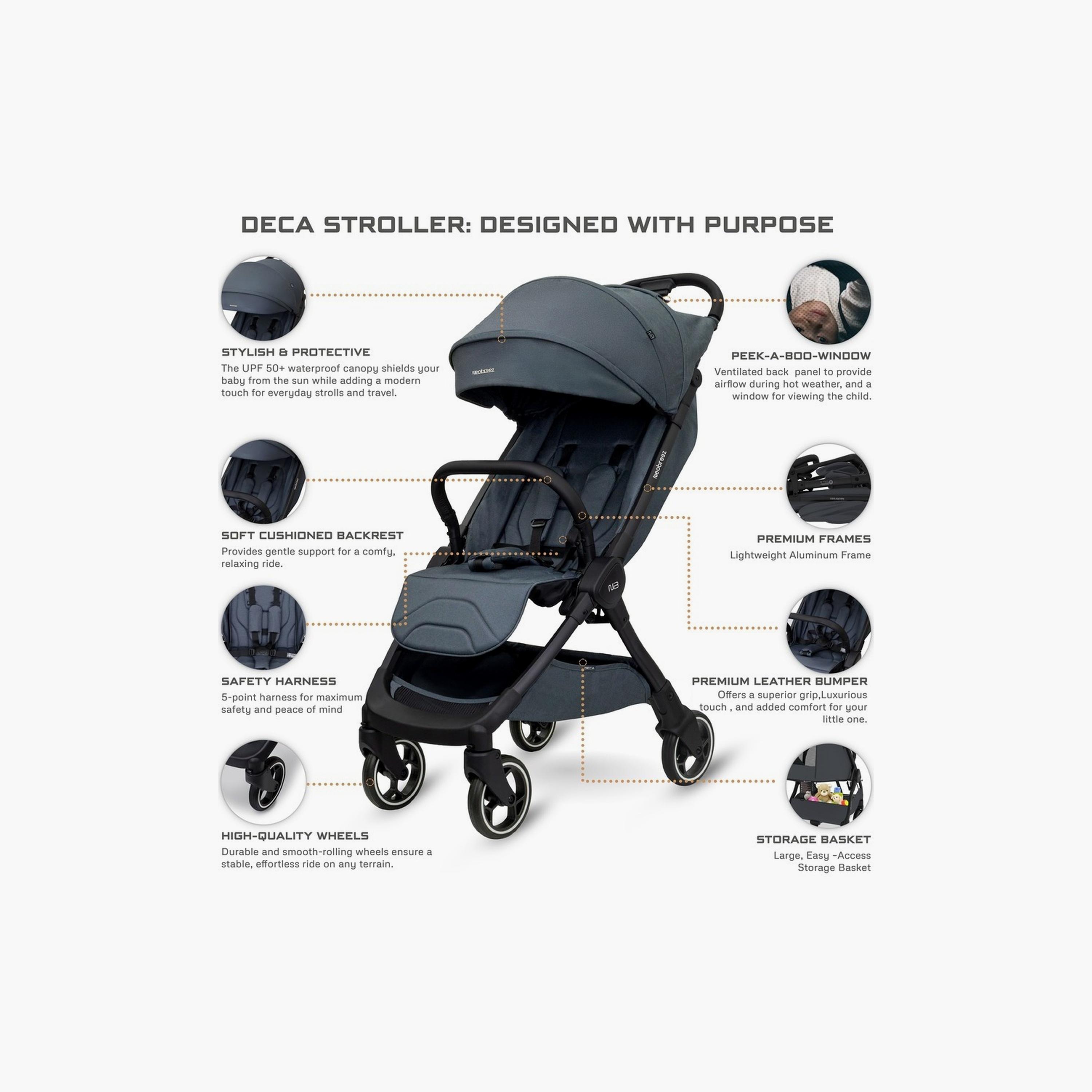 Neobreez Deca Ultra-Lightweight Travel Stroller With Canopy,Up To 22Kg-baby-gear-strollersandprams-strollers-image-4