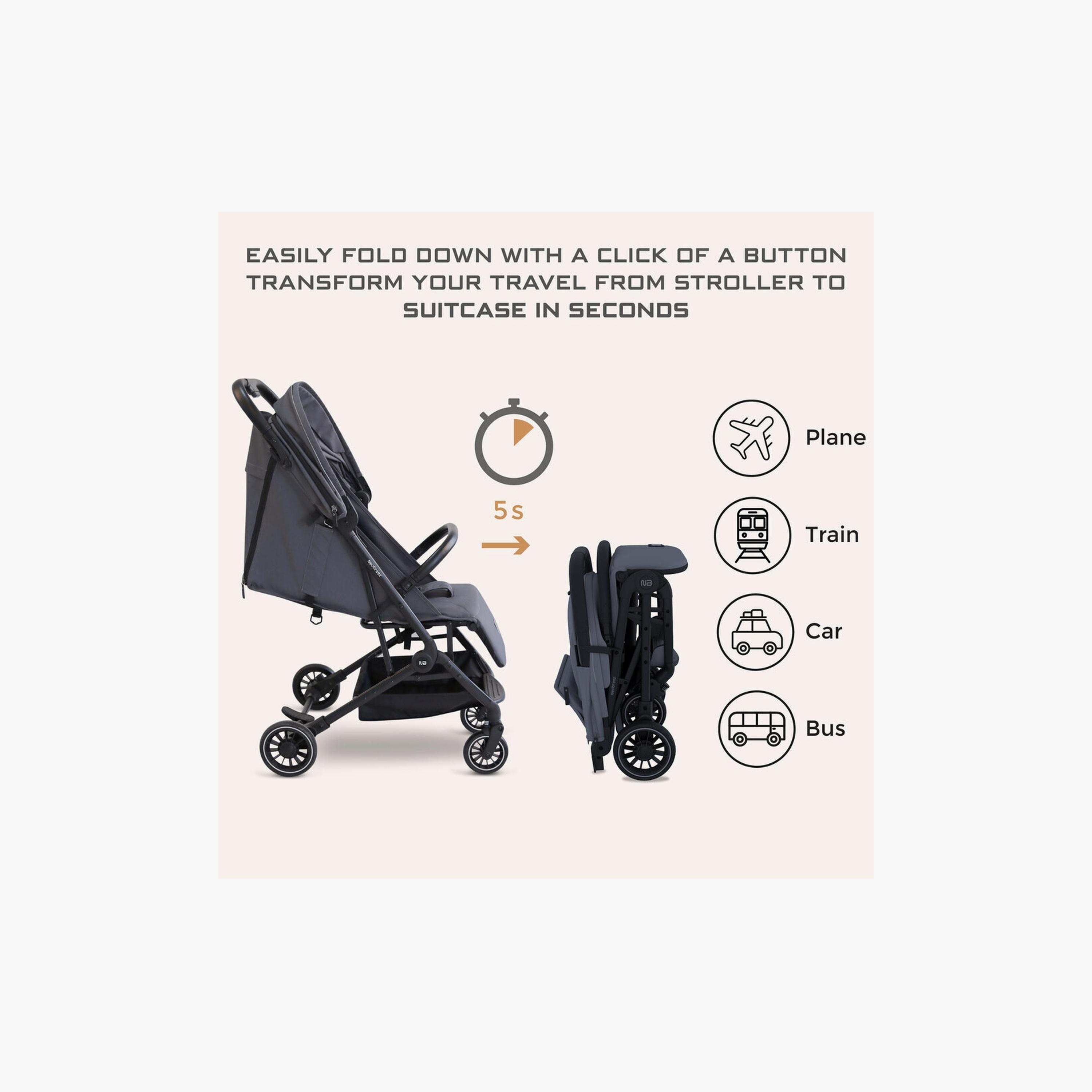 Neobreez Litex Ultra-Lightweight Travel Stroller With Canopy,15Kg-baby-gear-strollersandprams-strollers-image-2