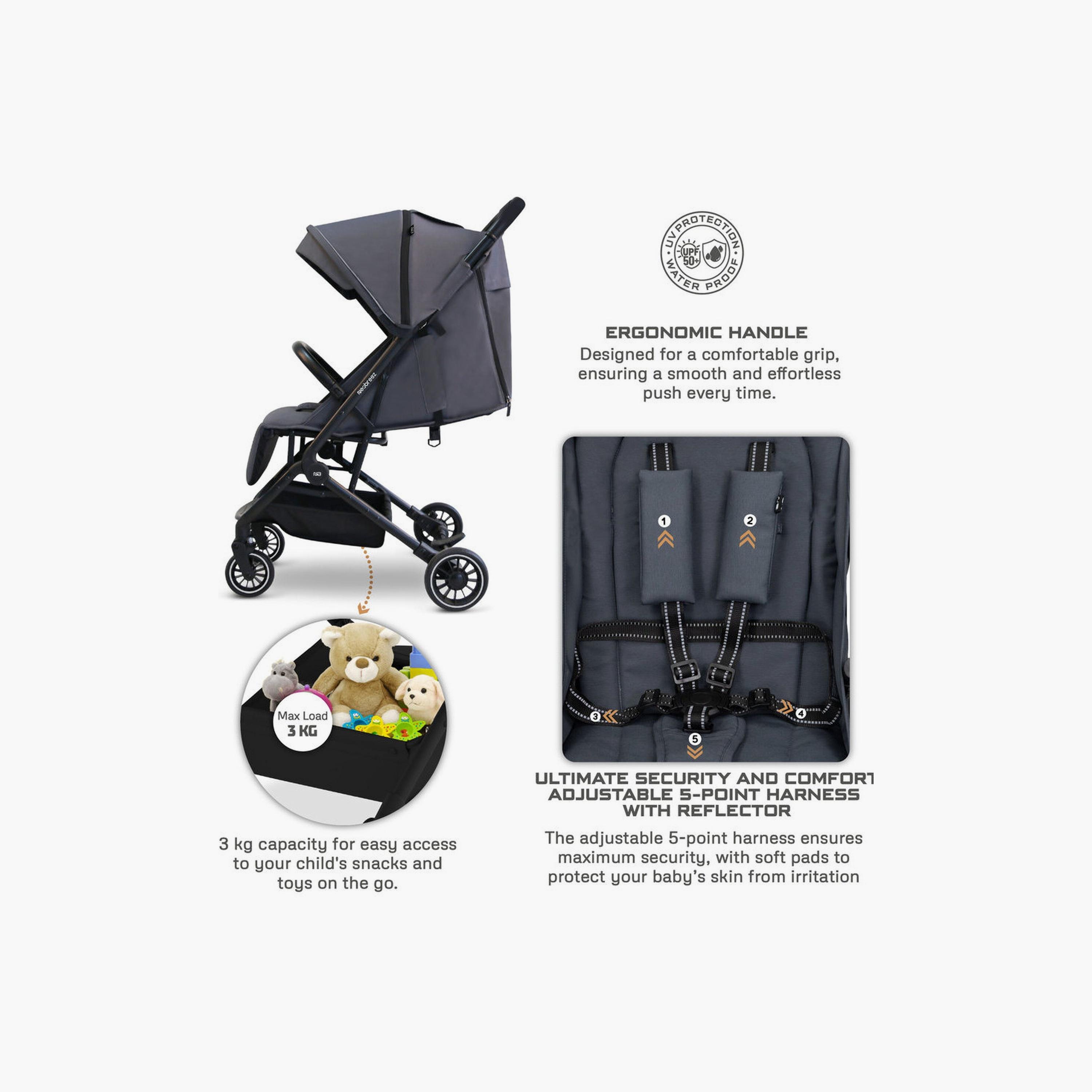 Neobreez Litex Ultra-Lightweight Travel Stroller With Canopy,15Kg-baby-gear-strollersandprams-strollers-image-6