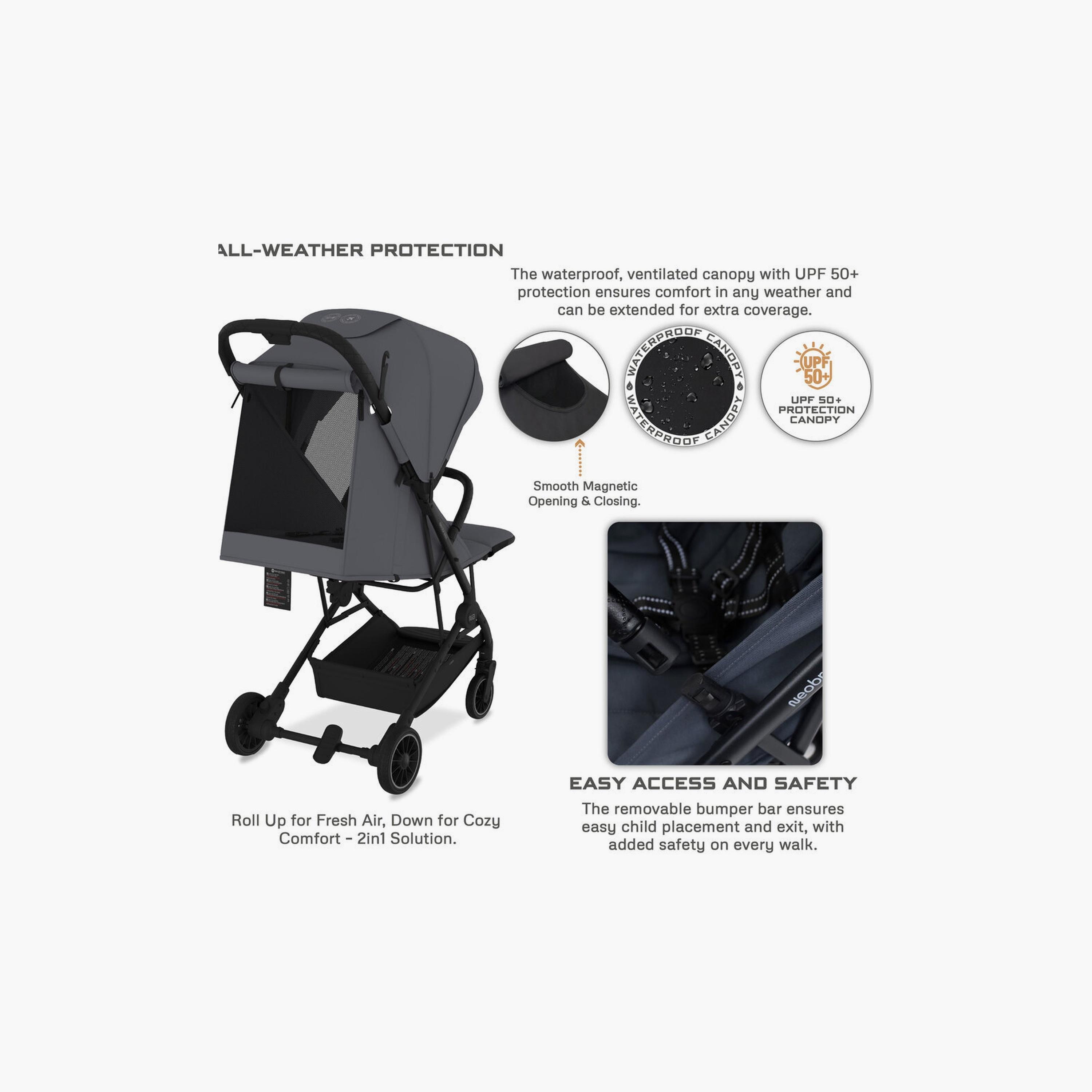 Neobreez Litex Ultra-Lightweight Travel Stroller With Canopy,15Kg-baby-gear-strollersandprams-strollers-image-7
