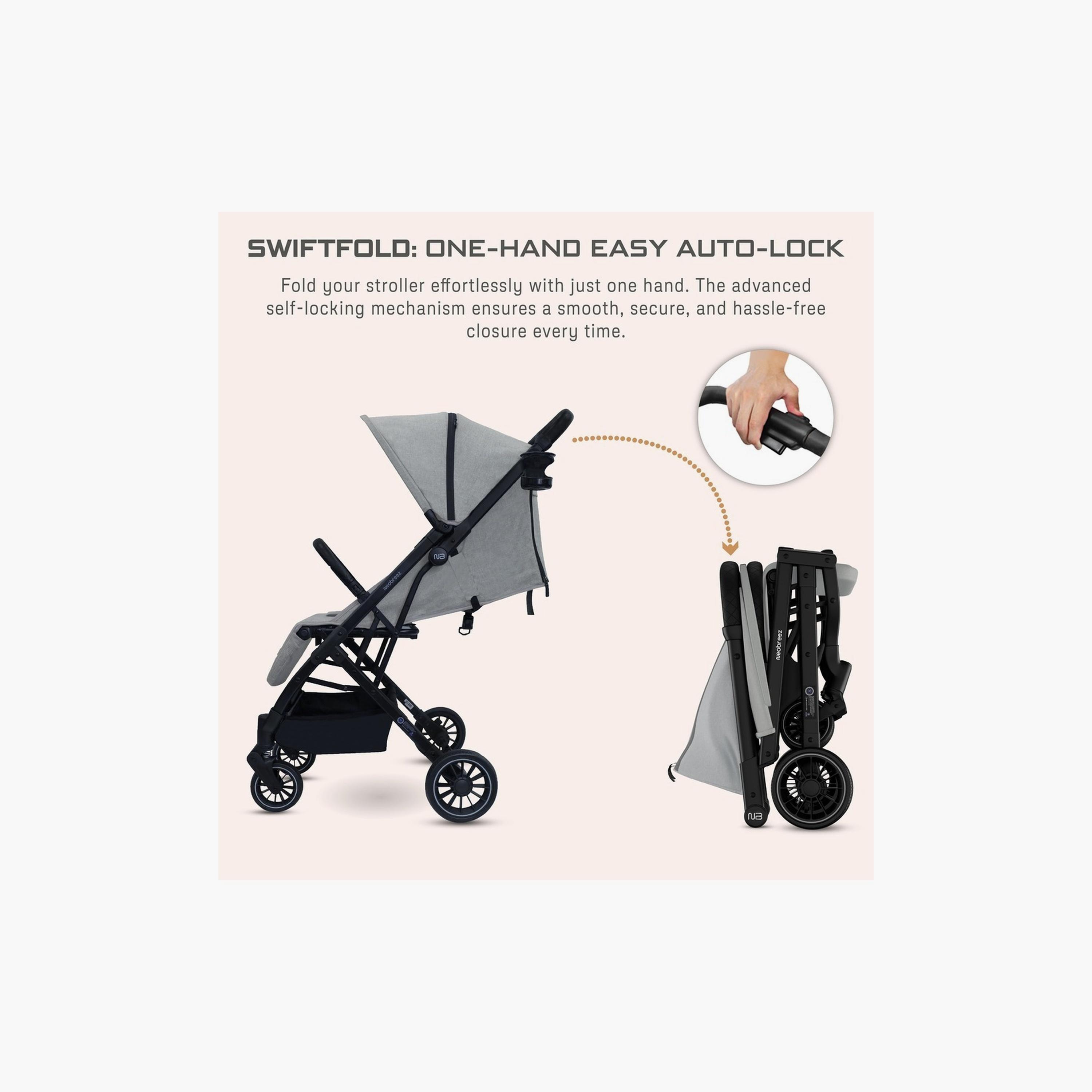 Neobreez Penta Compact Travel Stroller With Cup Holder And Canopy, 15Kg-baby-gear-strollersandprams-strollers-image-12