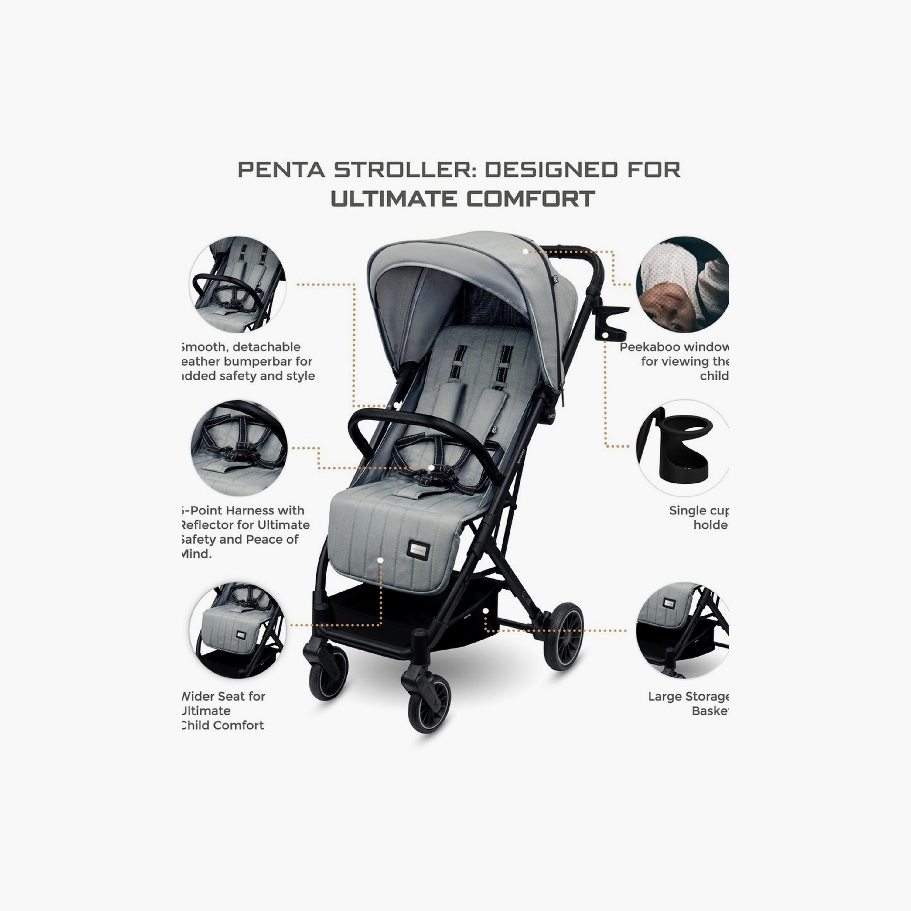 Neobreez Penta Compact Travel Stroller With Cup Holder And Canopy, 15Kg-baby-gear-strollersandprams-strollers-image-13
