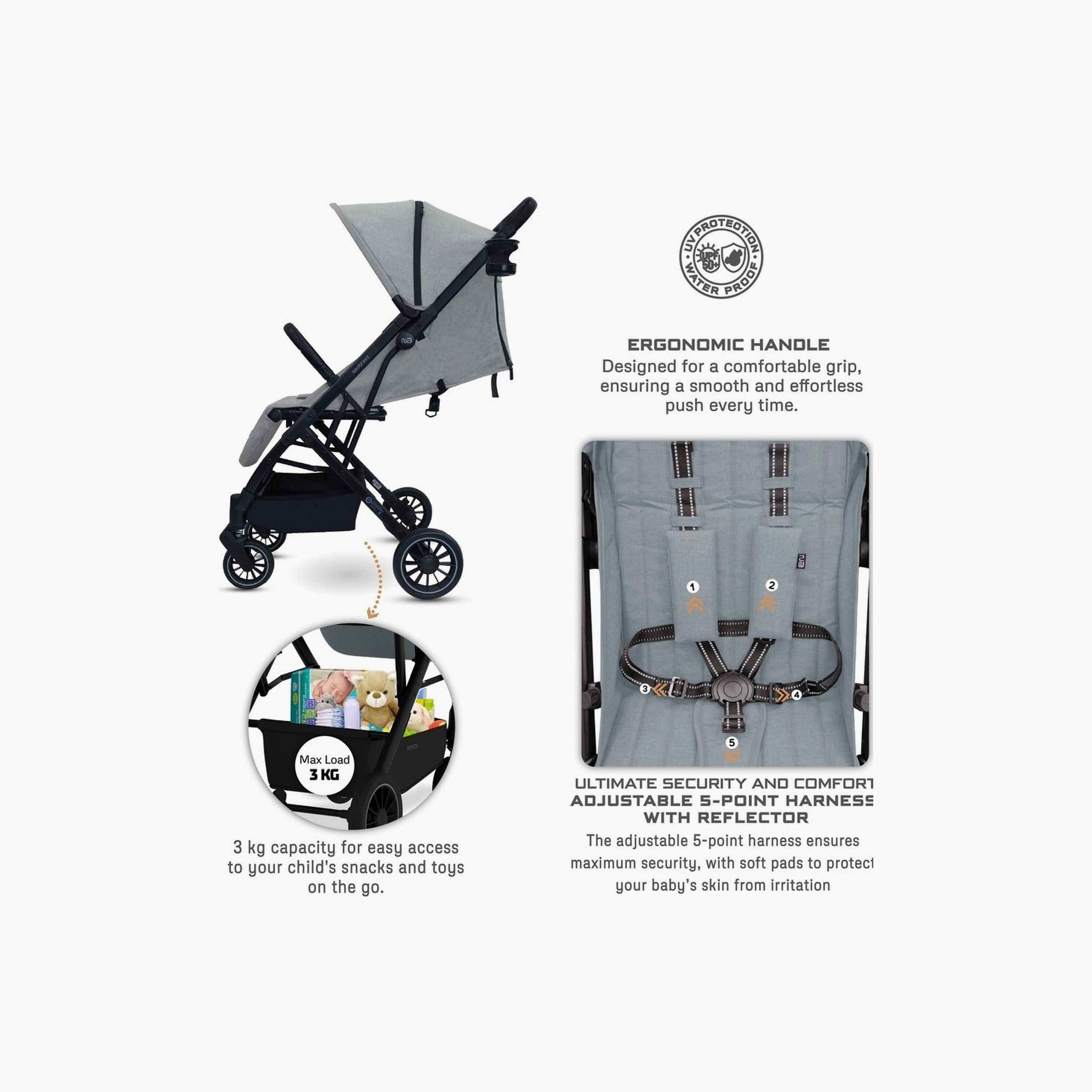 Neobreez Penta Compact Travel Stroller With Cup Holder And Canopy, 15Kg-baby-gear-strollersandprams-strollers-image-2