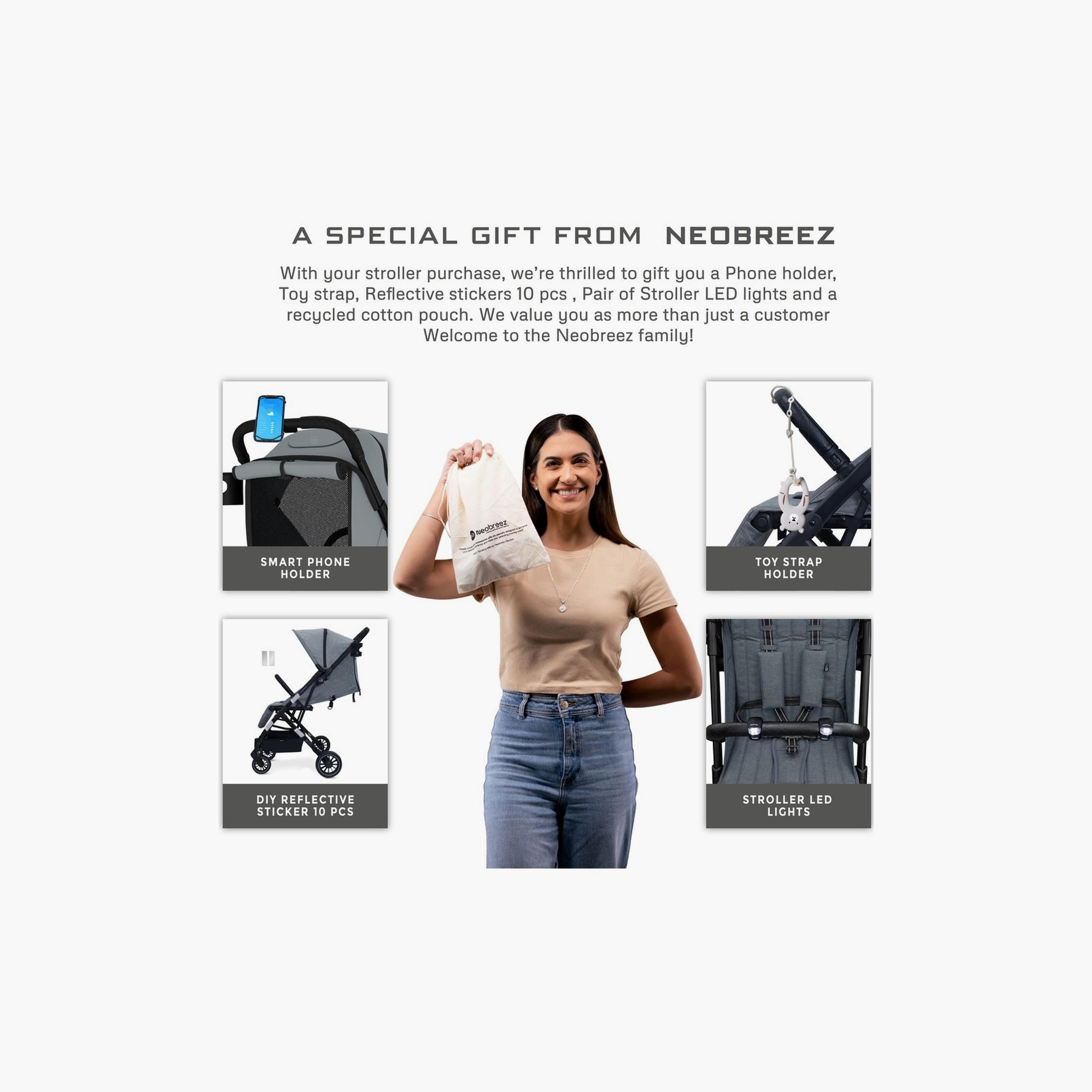 Neobreez Penta Compact Travel Stroller With Cup Holder And Canopy, 15Kg-baby-gear-strollersandprams-strollers-image-5
