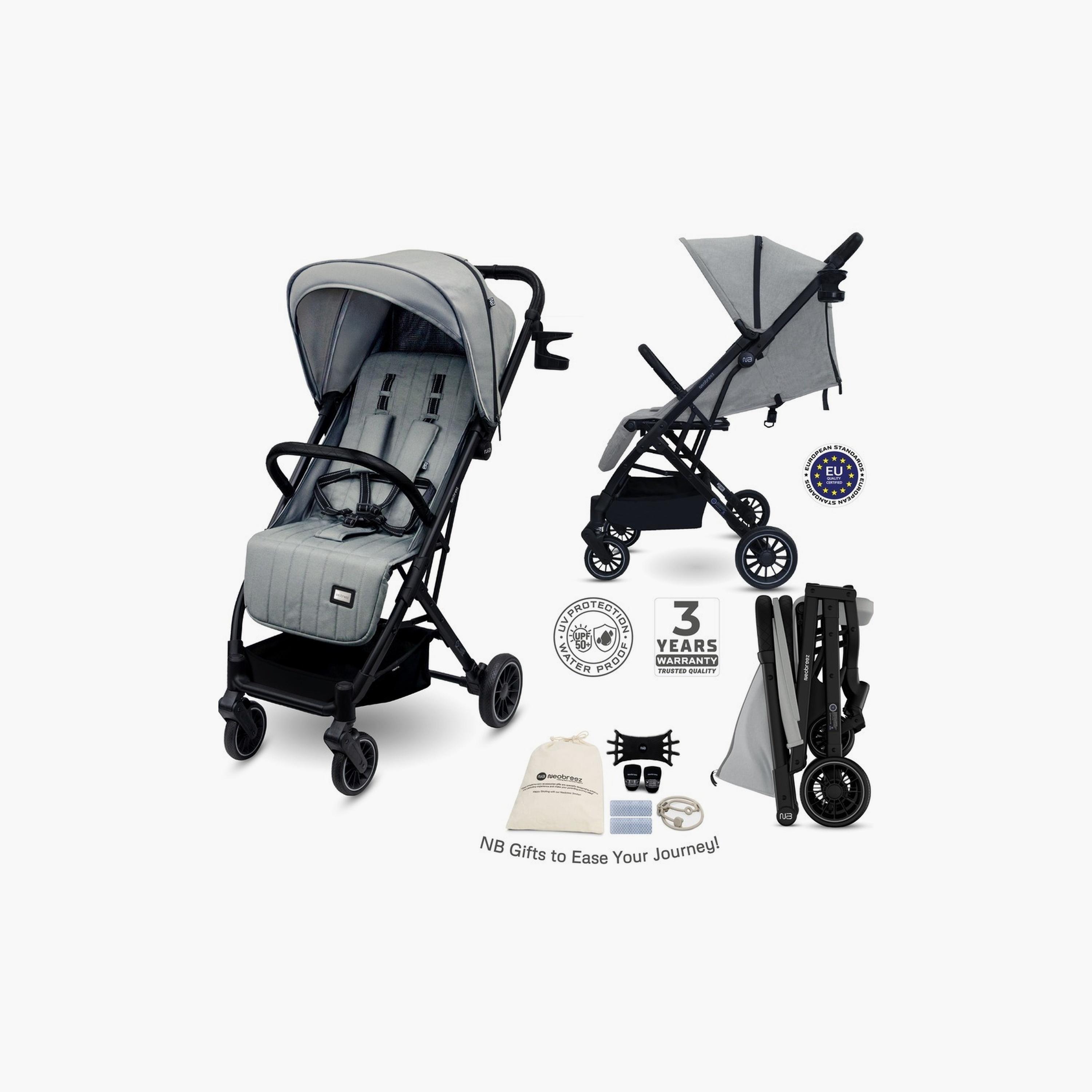 Neobreez Penta Compact Travel Stroller With Cup Holder And Canopy, 15Kg-baby-gear-strollersandprams-strollers-image-8
