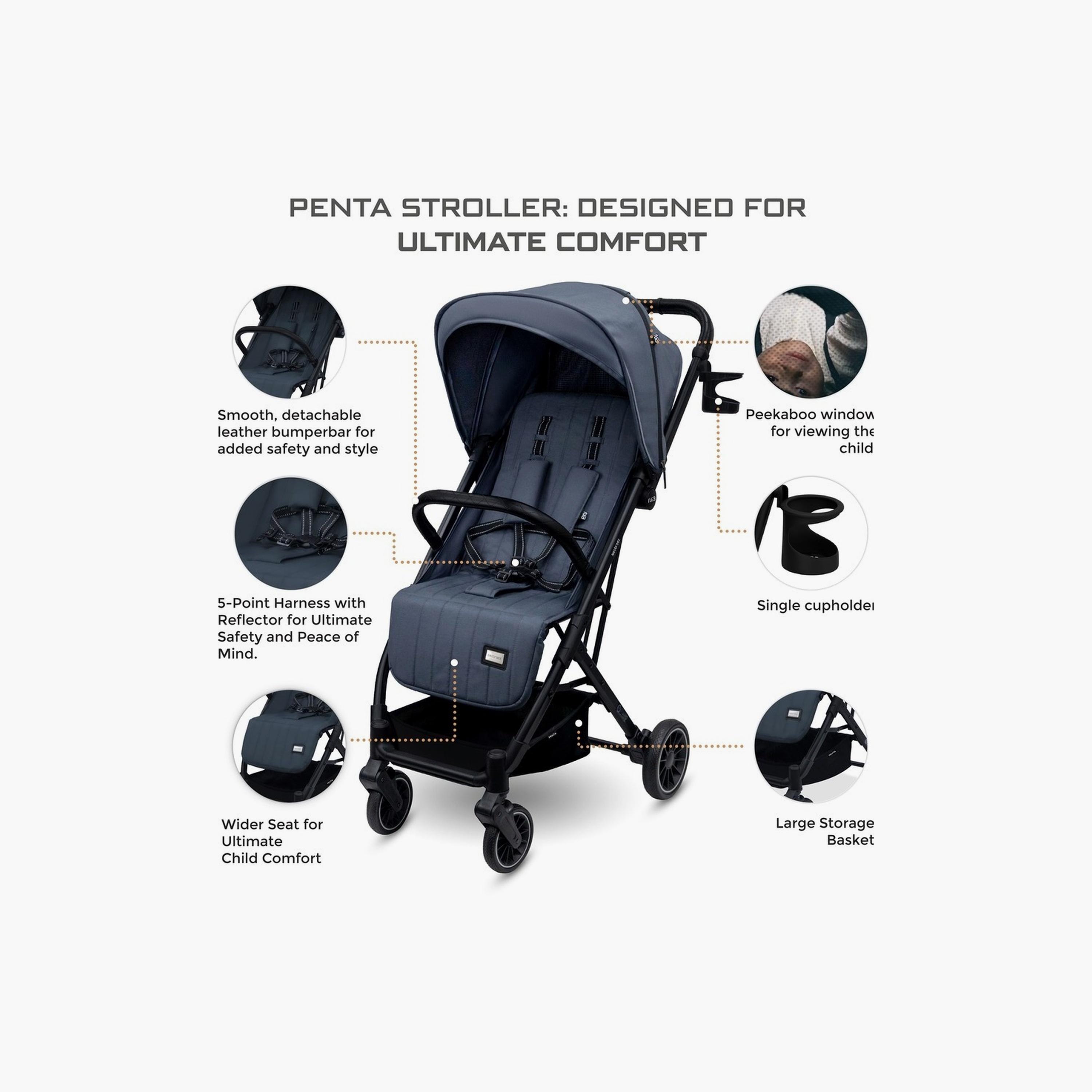 Neobreez Penta Compact Travel Stroller With Cup Holder And Canopy, 15Kg-baby-gear-strollersandprams-strollers-image-13