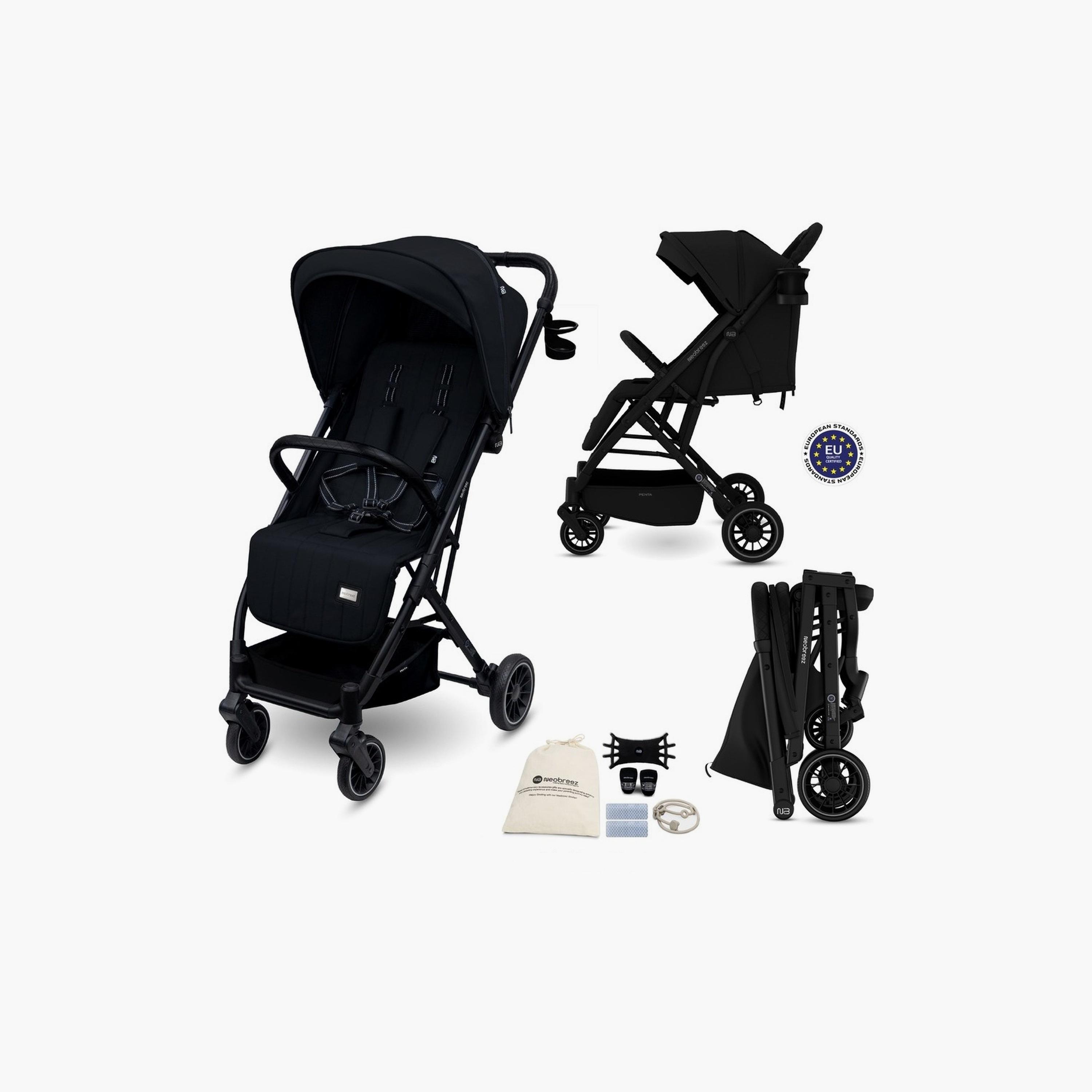 Neobreez Penta Compact Travel Stroller With Cup Holder And Canopy, 15Kg-baby-gear-strollersandprams-strollers-image-1