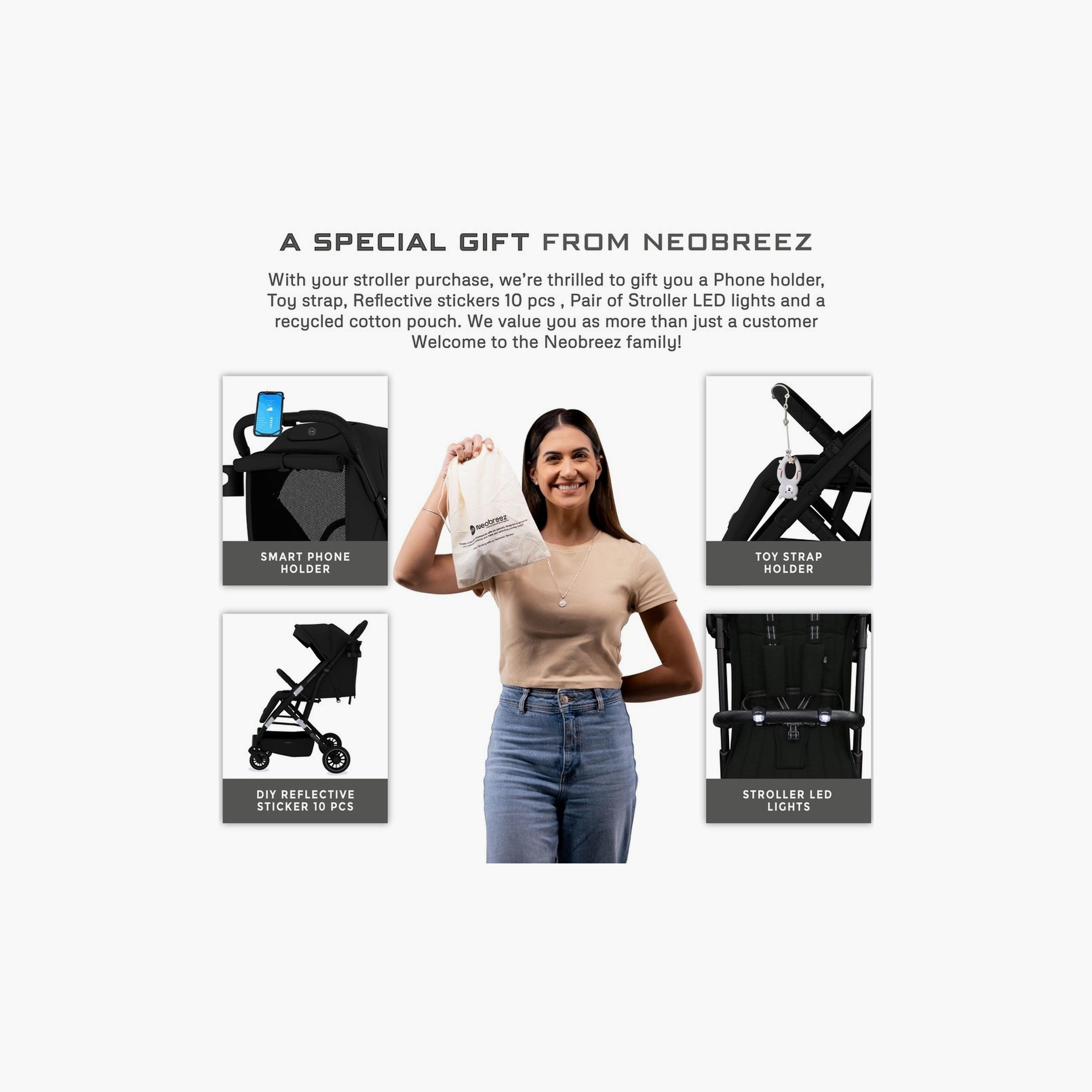 Neobreez Penta Compact Travel Stroller With Cup Holder And Canopy, 15Kg-baby-gear-strollersandprams-strollers-image-4