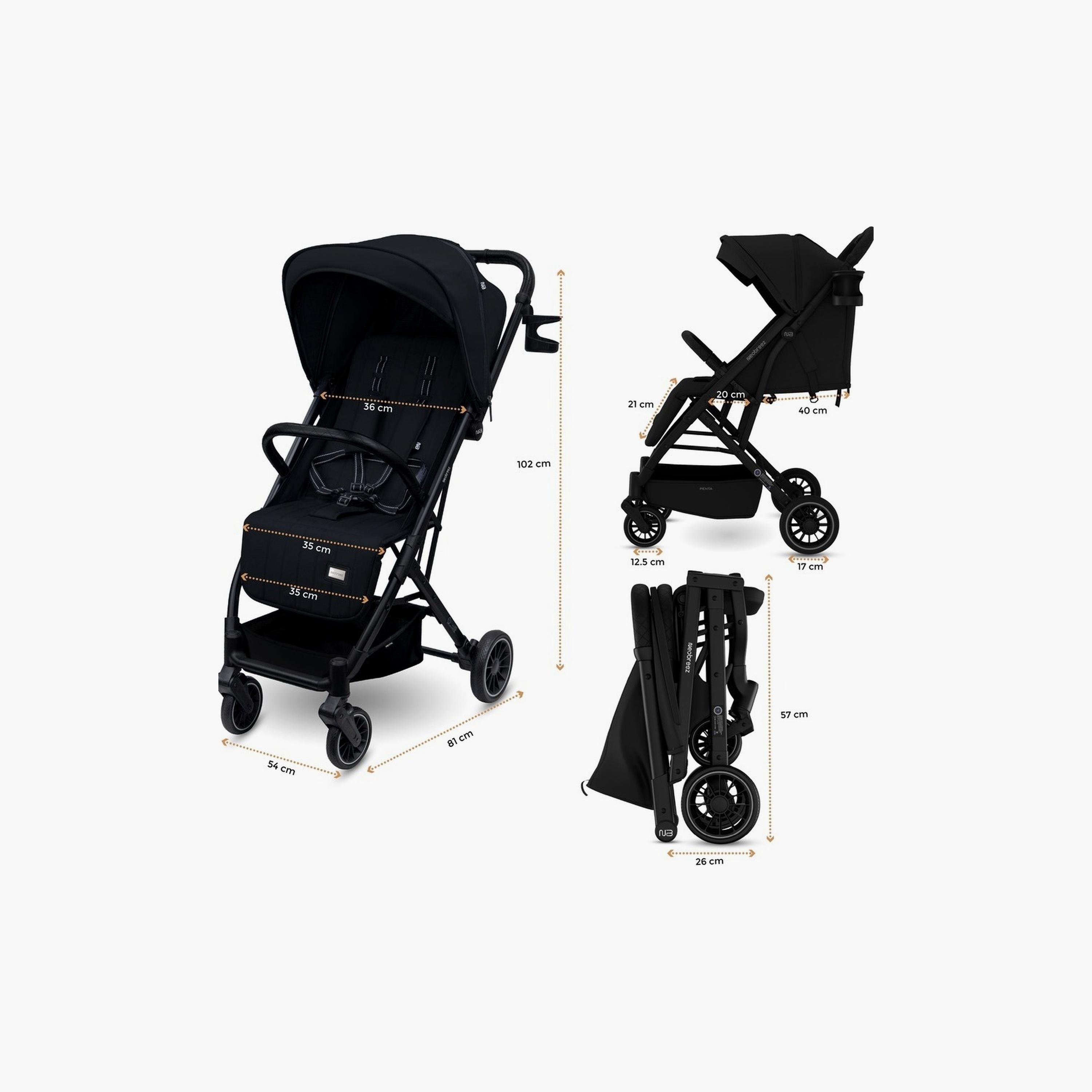 Neobreez Penta Compact Travel Stroller With Cup Holder And Canopy, 15Kg-baby-gear-strollersandprams-strollers-image-5