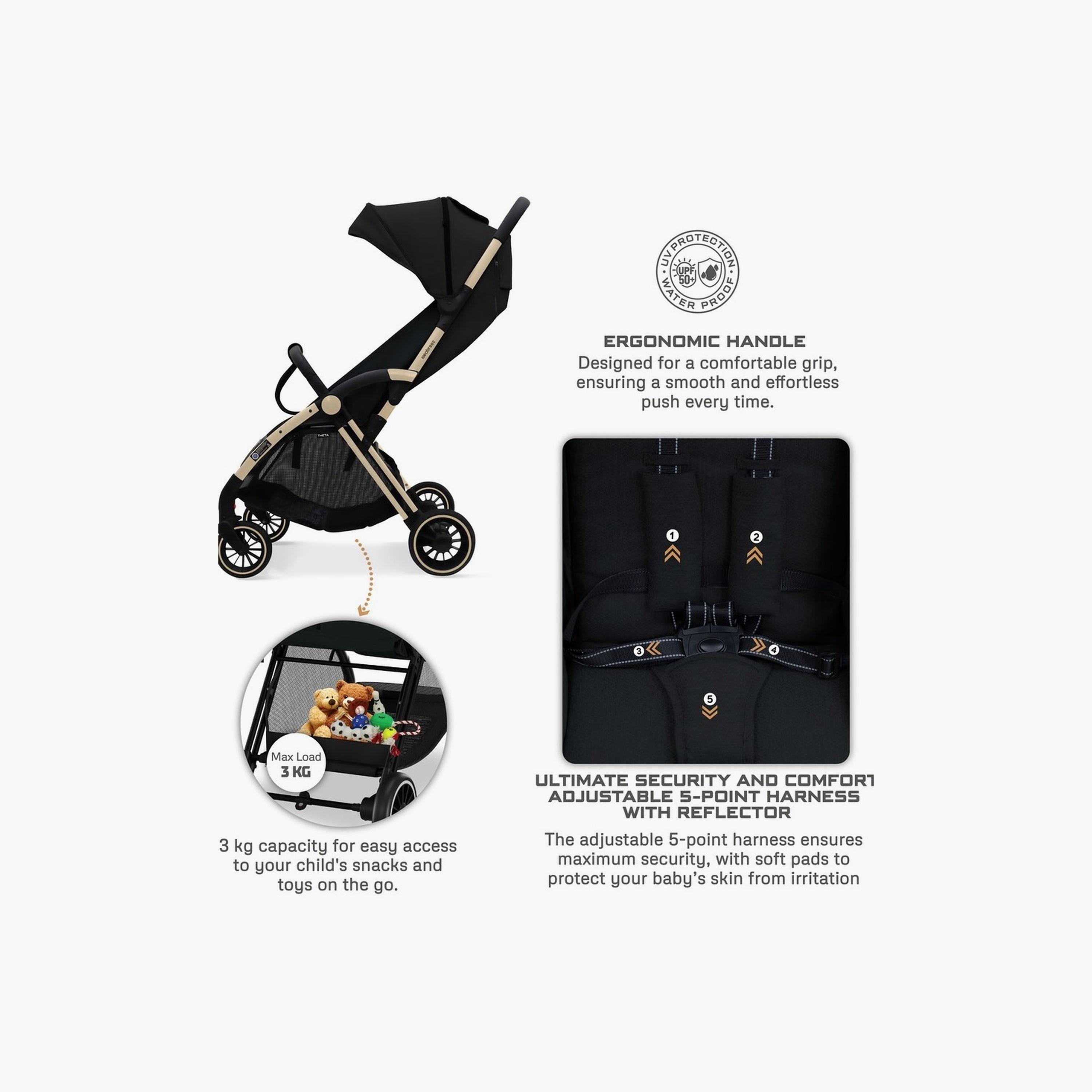 Neobreez Theta Auto Fold Compact Travel Stroller With Canopy, Up To 22Kg-baby-gear-strollersandprams-strollers-image-3