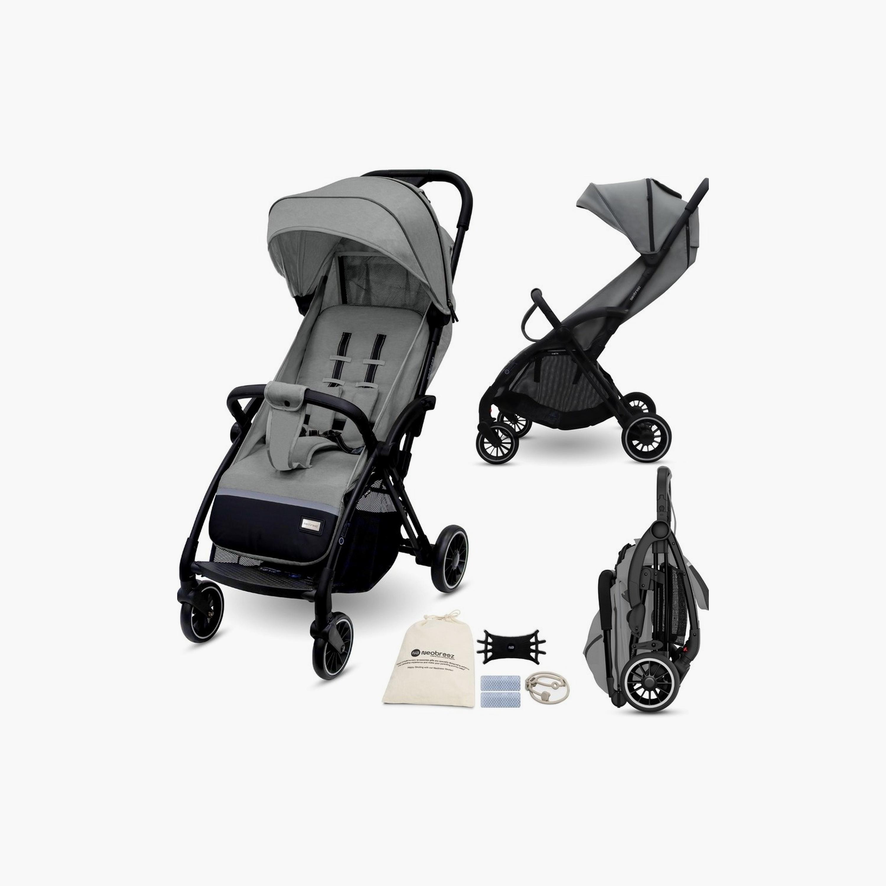 Neobreez Theta Auto Fold Compact Travel Stroller With Canopy, Up To 22Kg-baby-gear-strollersandprams-strollers-image-1