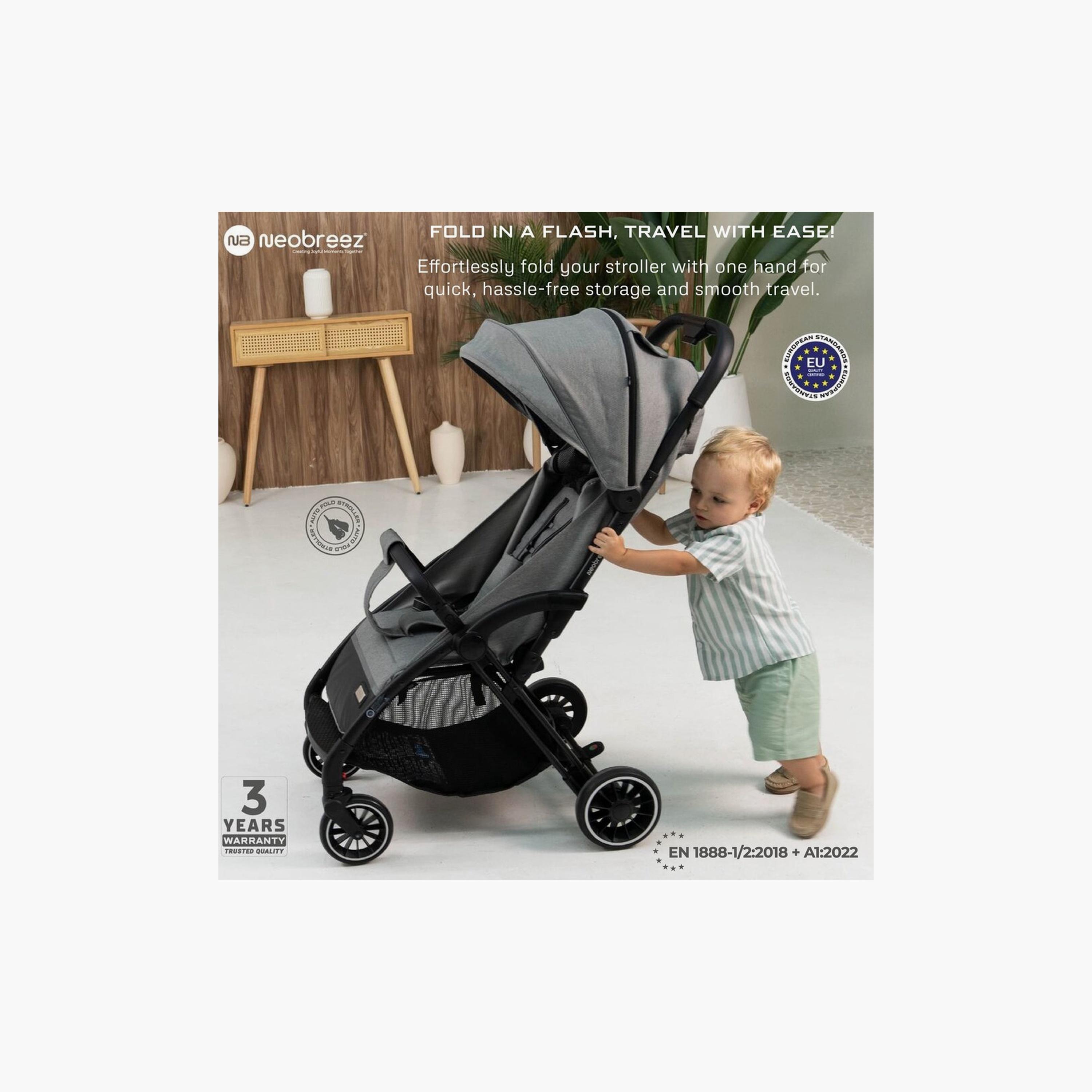 Neobreez Theta Auto Fold Compact Travel Stroller With Canopy, Up To 22Kg-baby-gear-strollersandprams-strollers-image-11