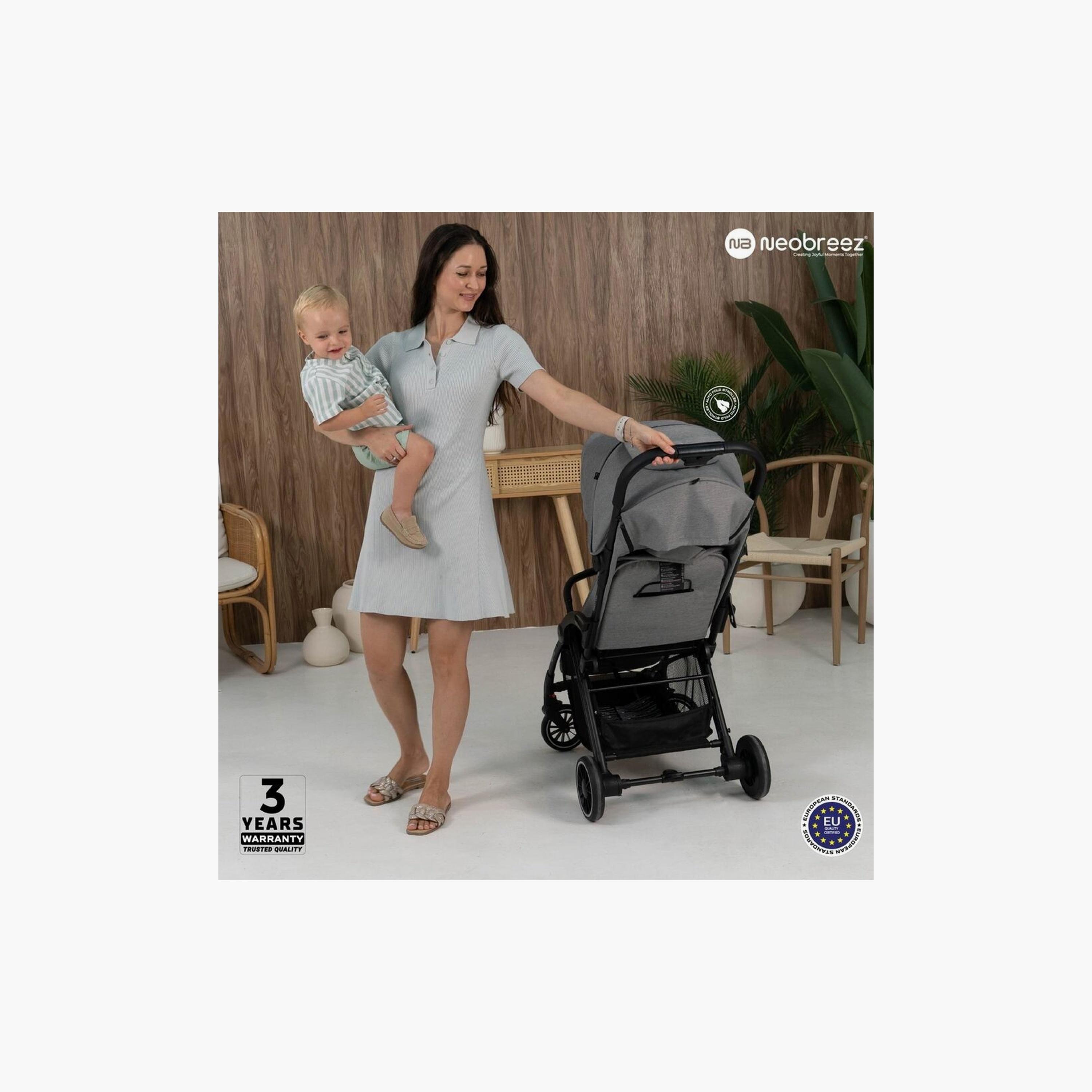 Neobreez Theta Auto Fold Compact Travel Stroller With Canopy, Up To 22Kg-baby-gear-strollersandprams-strollers-image-13