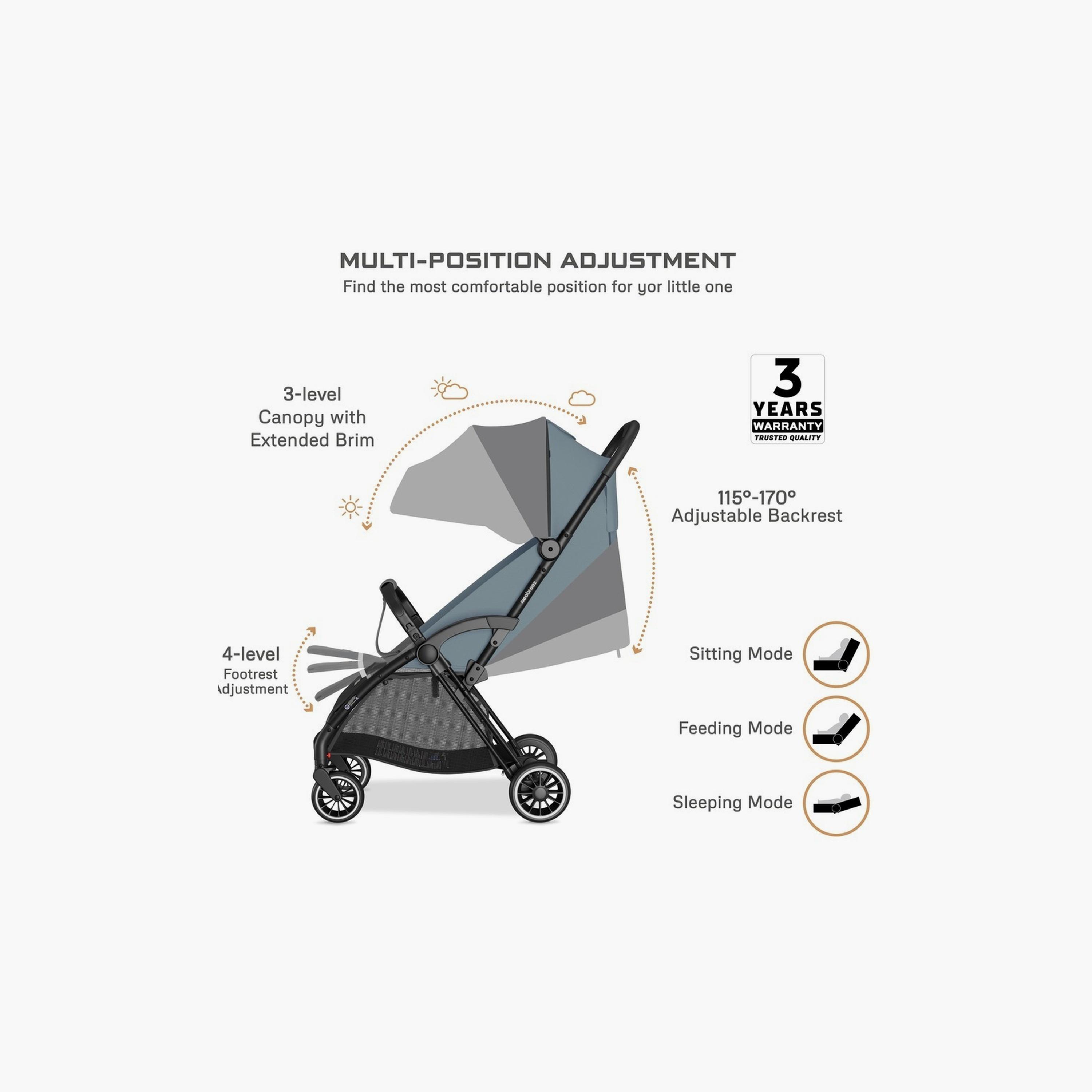 Neobreez Theta Auto Fold Compact Travel Stroller With Canopy, Up To 22Kg-baby-gear-strollersandprams-strollers-image-14