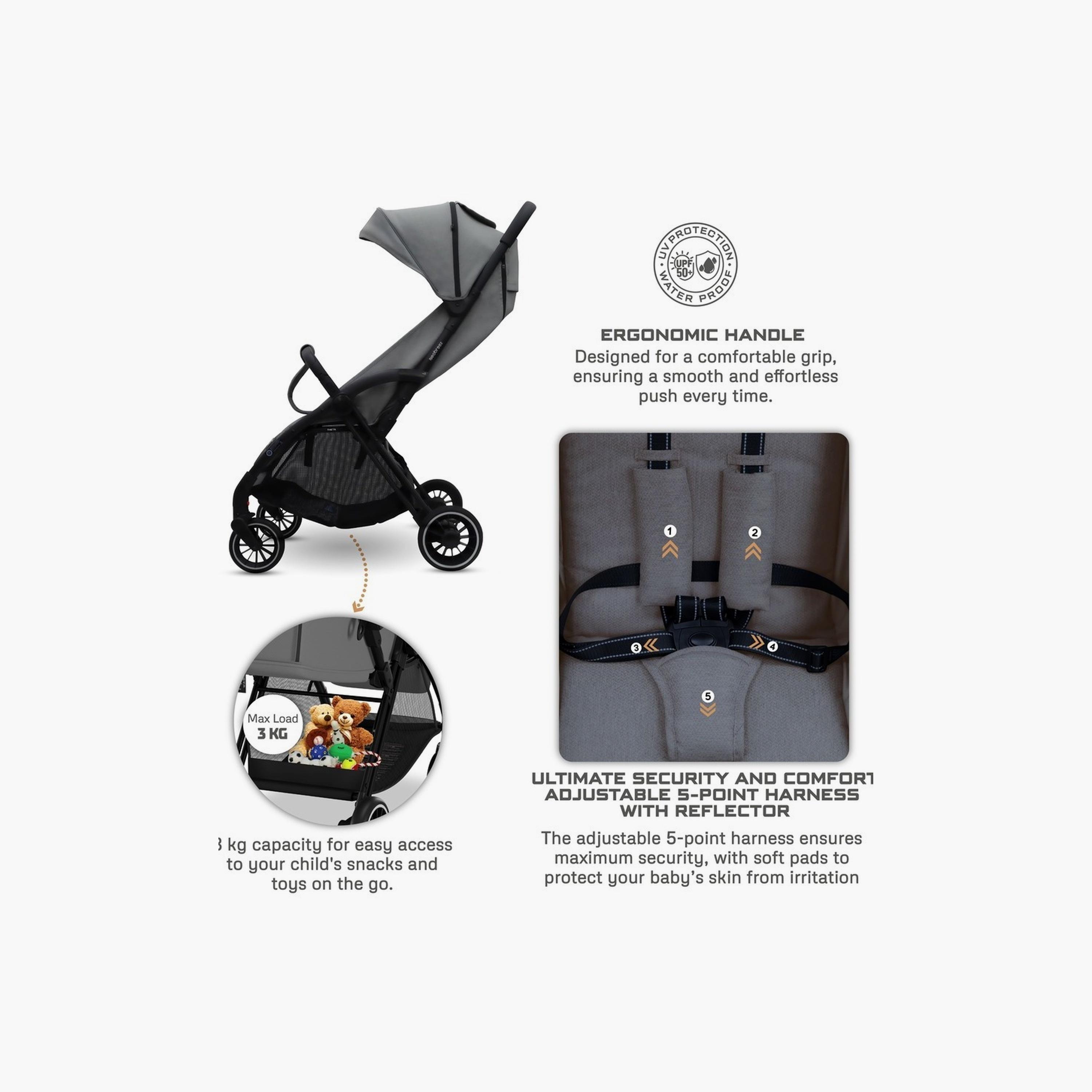 Neobreez Theta Auto Fold Compact Travel Stroller With Canopy, Up To 22Kg-baby-gear-strollersandprams-strollers-image-3