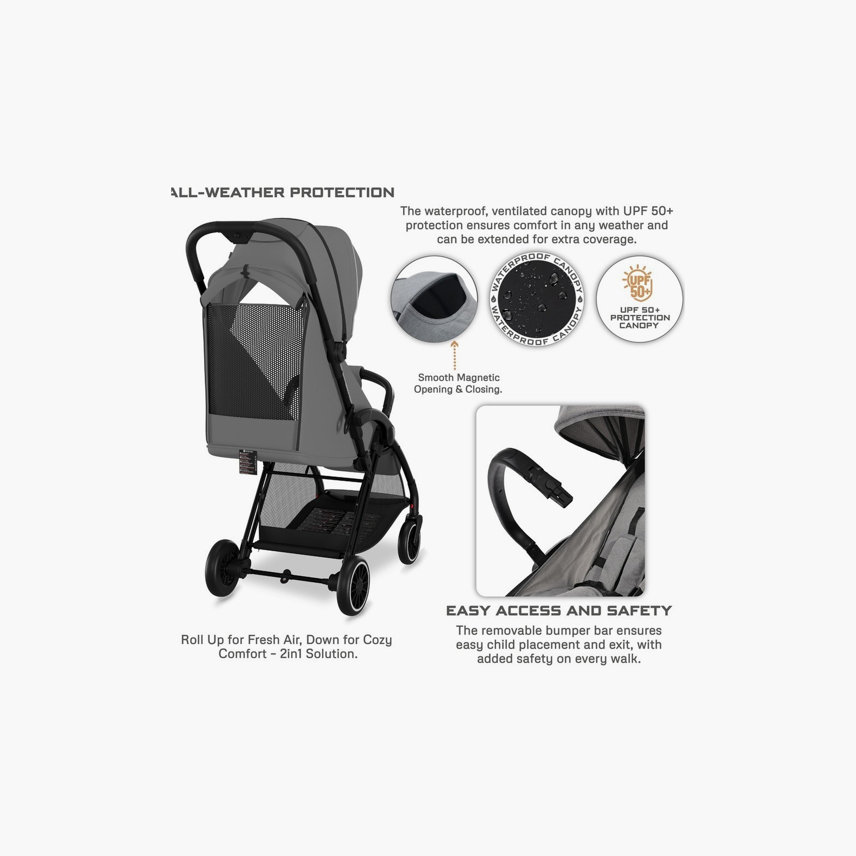 Neobreez Theta Auto Fold Compact Travel Stroller With Canopy, Up To 22Kg-baby-gear-strollersandprams-strollers-image-6